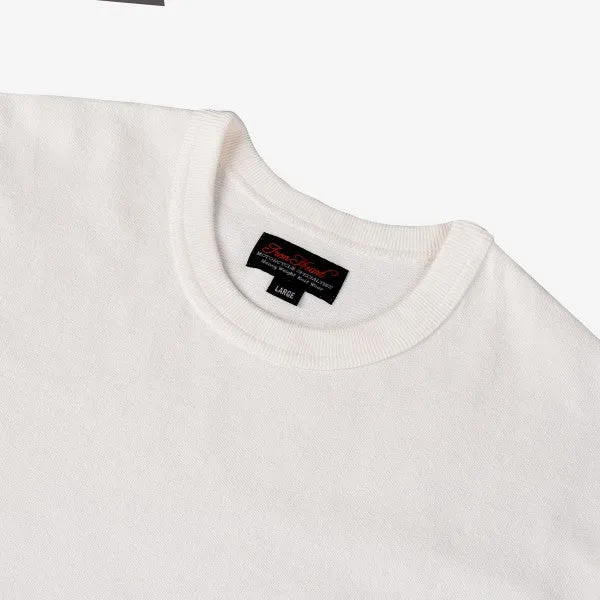 11oz Cotton Knit Crew Neck T-Shirt - White IHT-1600-WHT