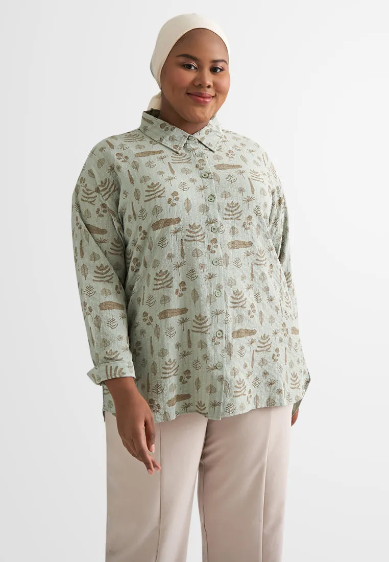 Abigail Linen Blend Printed Shirt