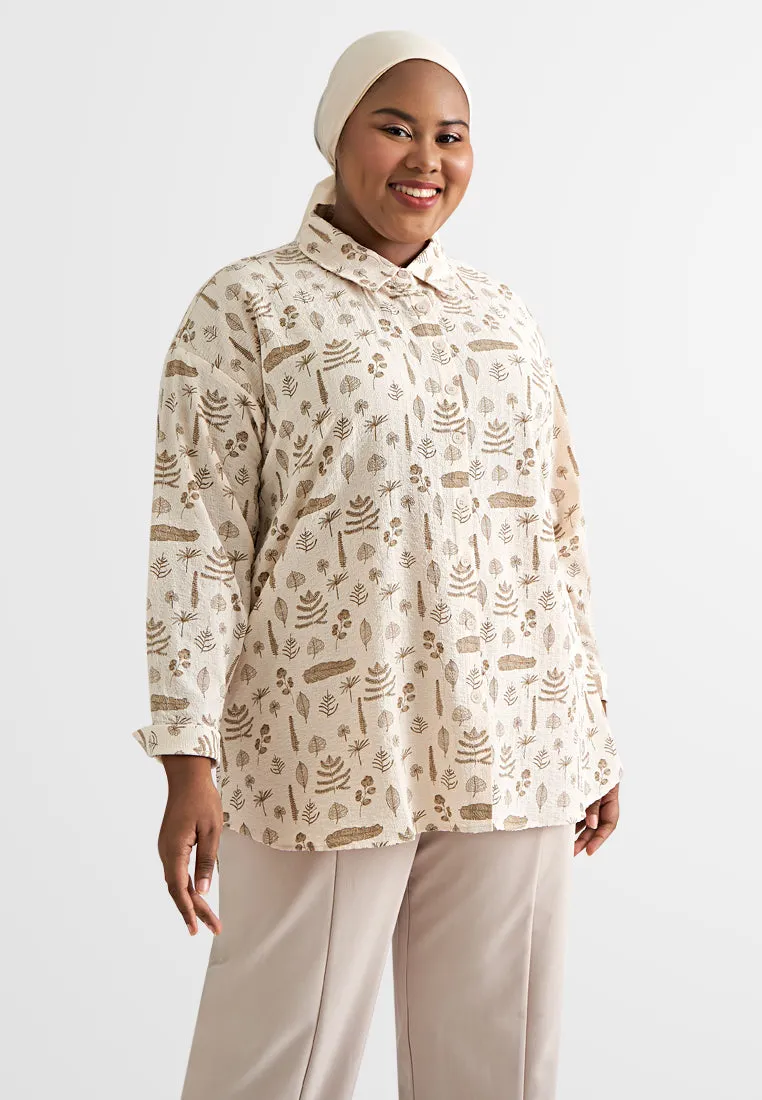 Abigail Linen Blend Printed Shirt