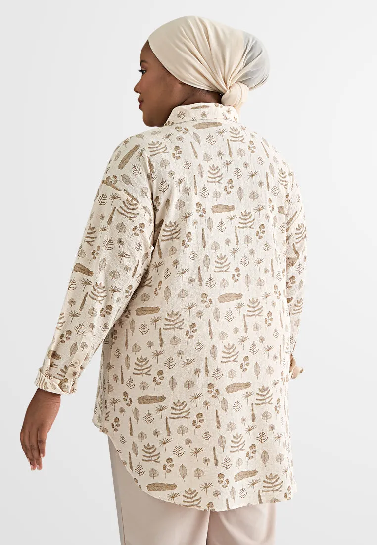 Abigail Linen Blend Printed Shirt