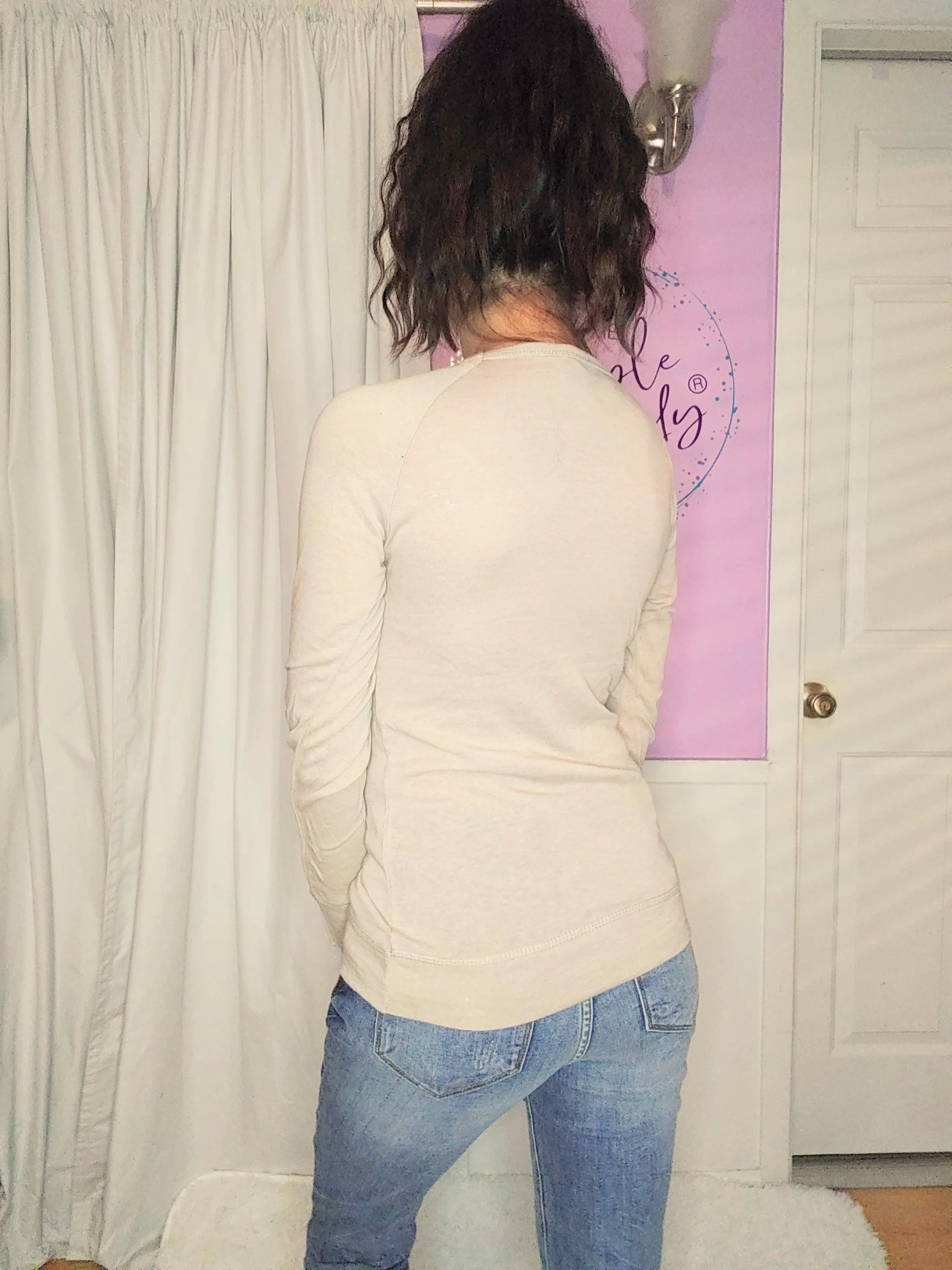 Basic Long Sleeve Top in Oatmeal