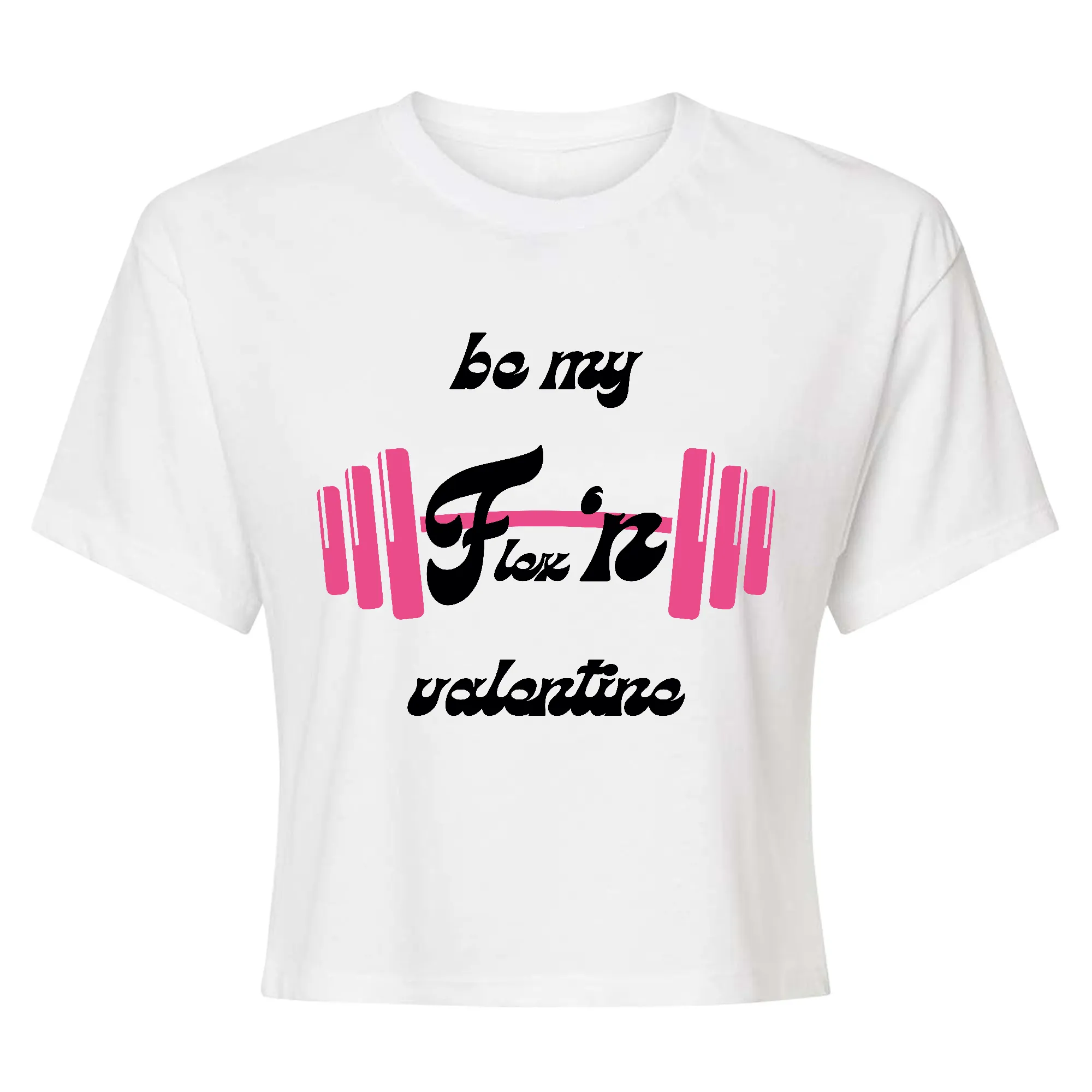 Be My Flexn Valentine Crop Top T-Shirt