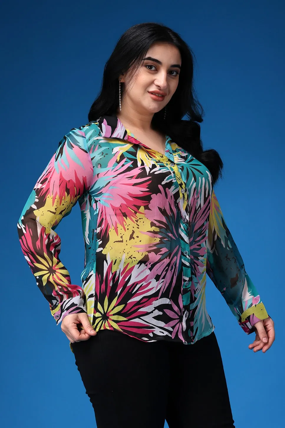 Big Leaves Printed Shirt