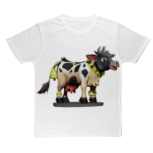 Black and White Cow Classic Sublimation Adult T-Shirt