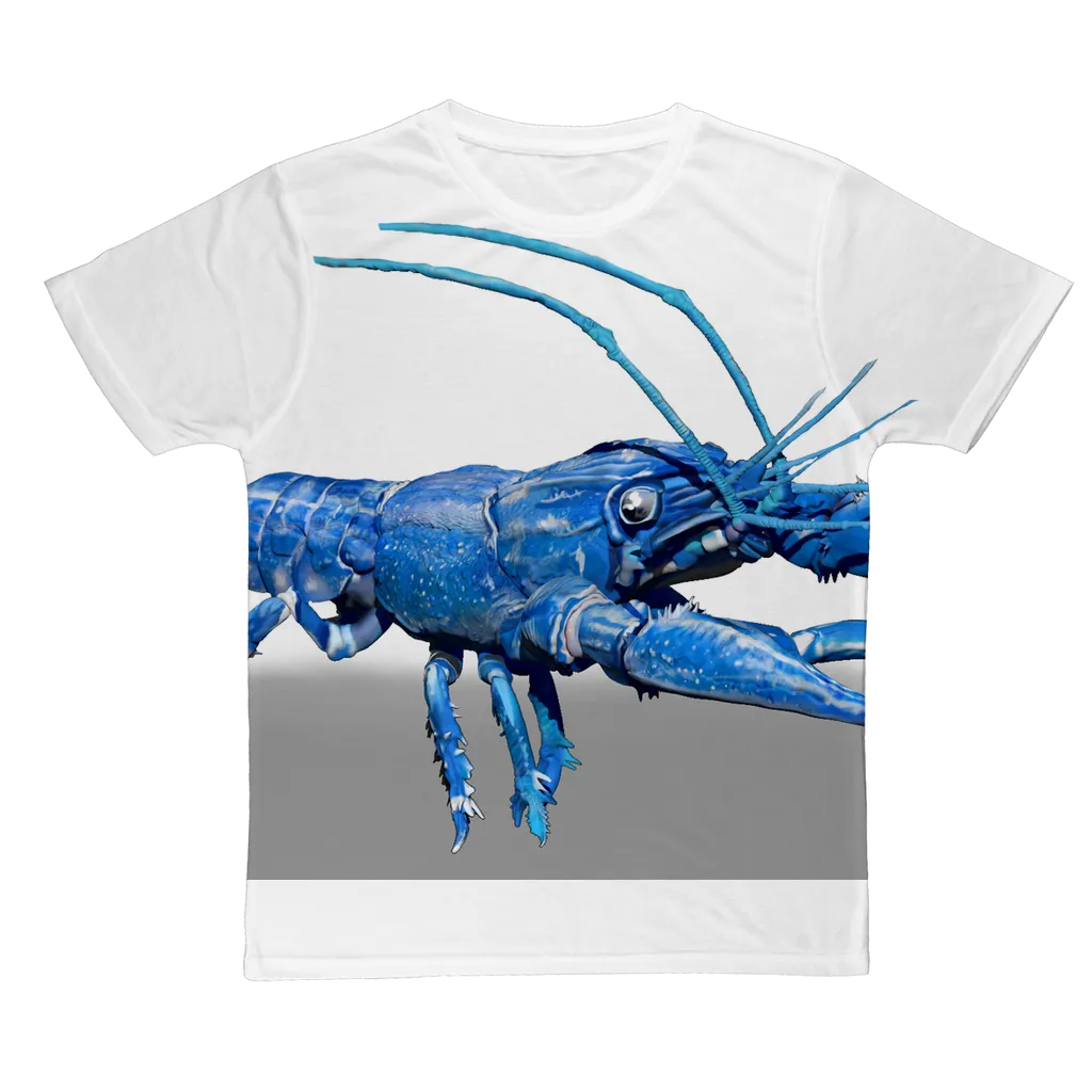 Blue Crawfish Classic Sublimation Adult T-Shirt