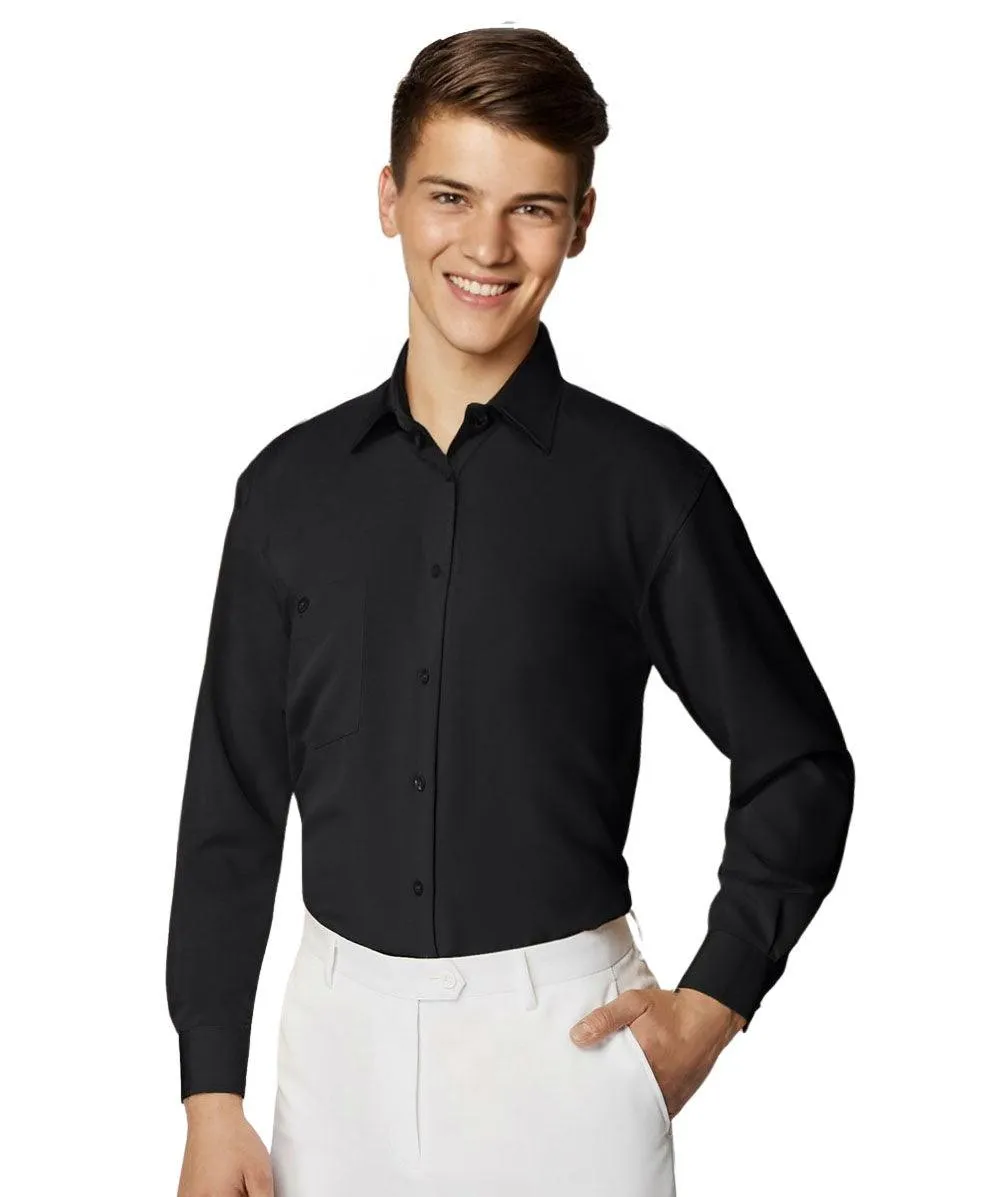 Boy's Black Microfiber Coloured Shirt