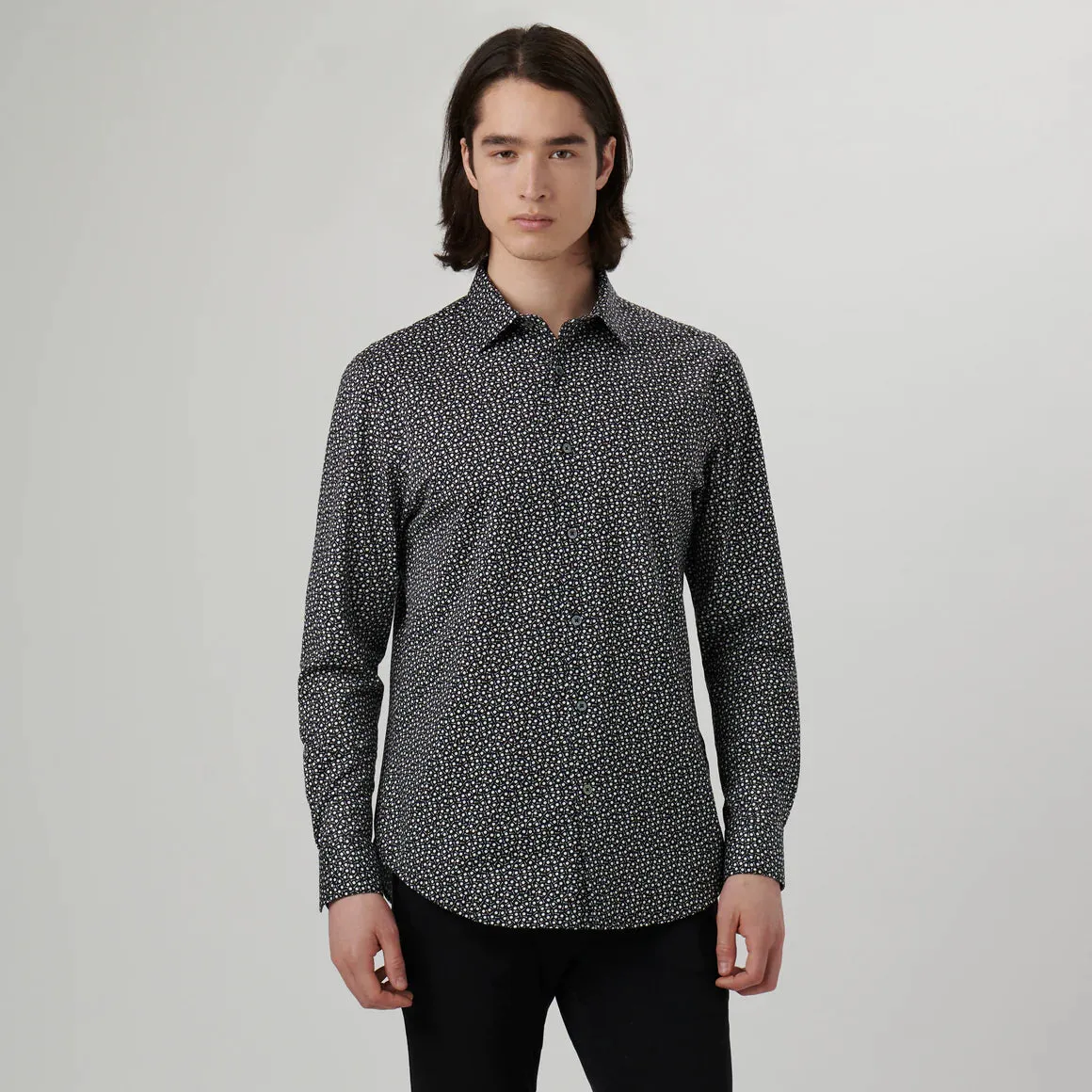 Bugatchi James Nail & Tack Print OoohCotton Shirt