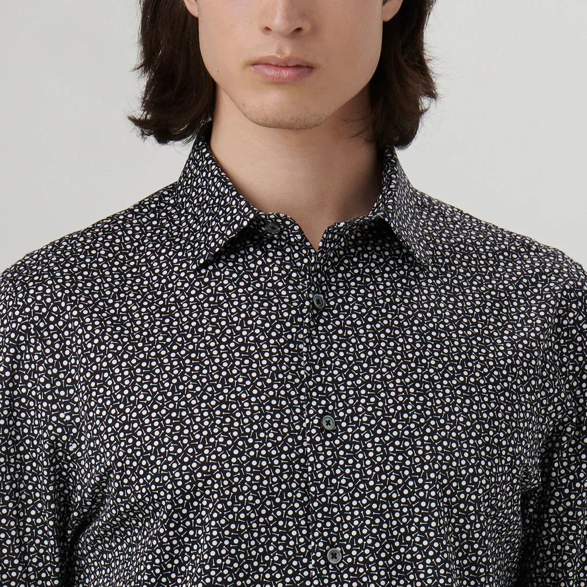 Bugatchi James Nail & Tack Print OoohCotton Shirt