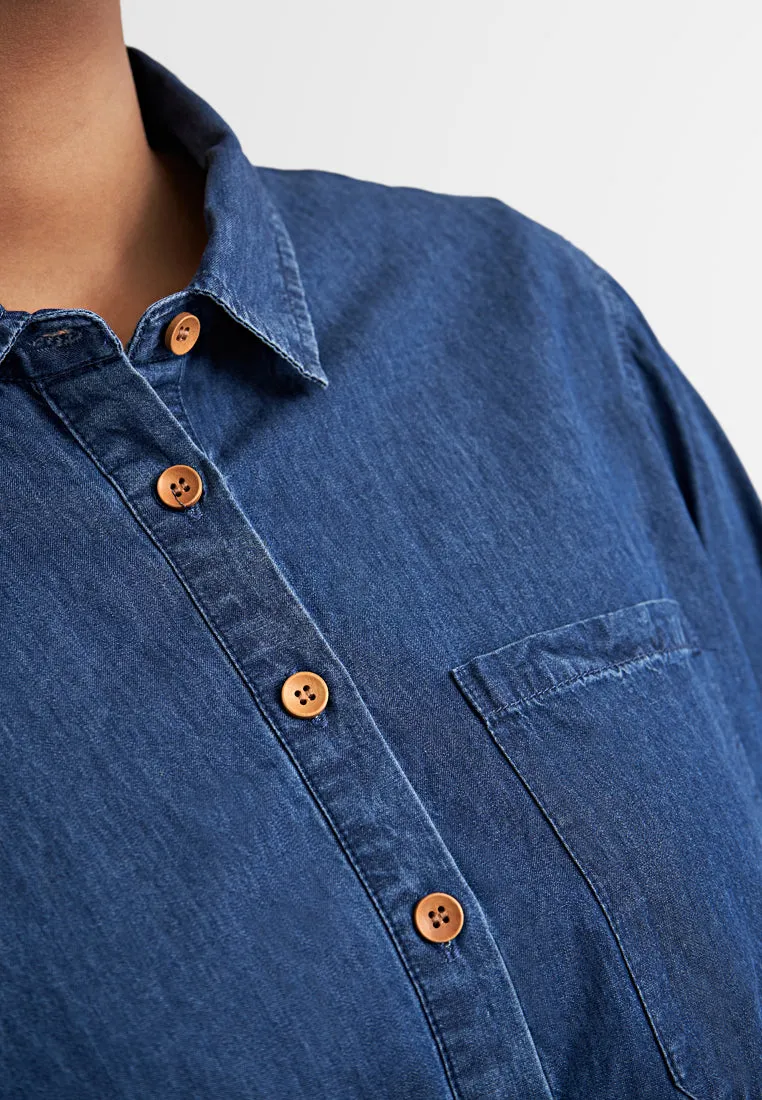 Carrie Classic Long Sleeves Denim Shirt