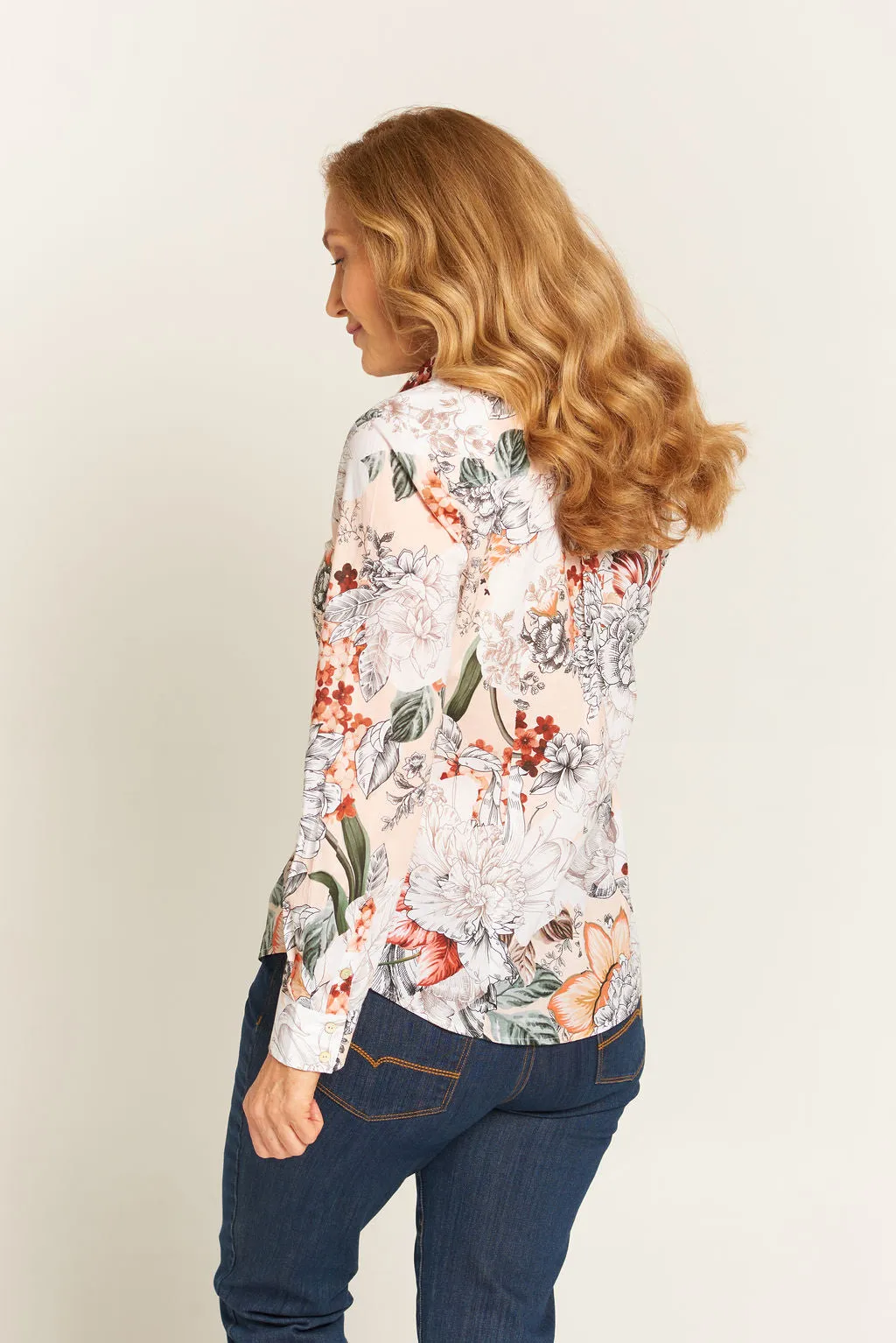 Classic Cotton Shirt Botanical Print