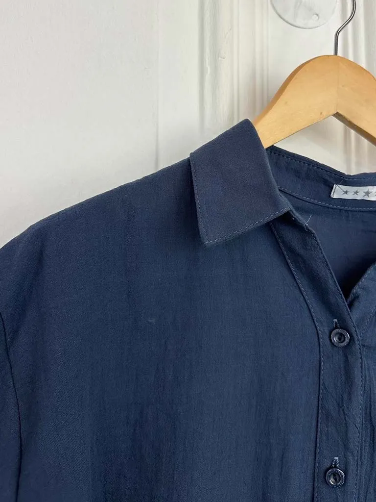 Classic Cotton Shirt - Navy