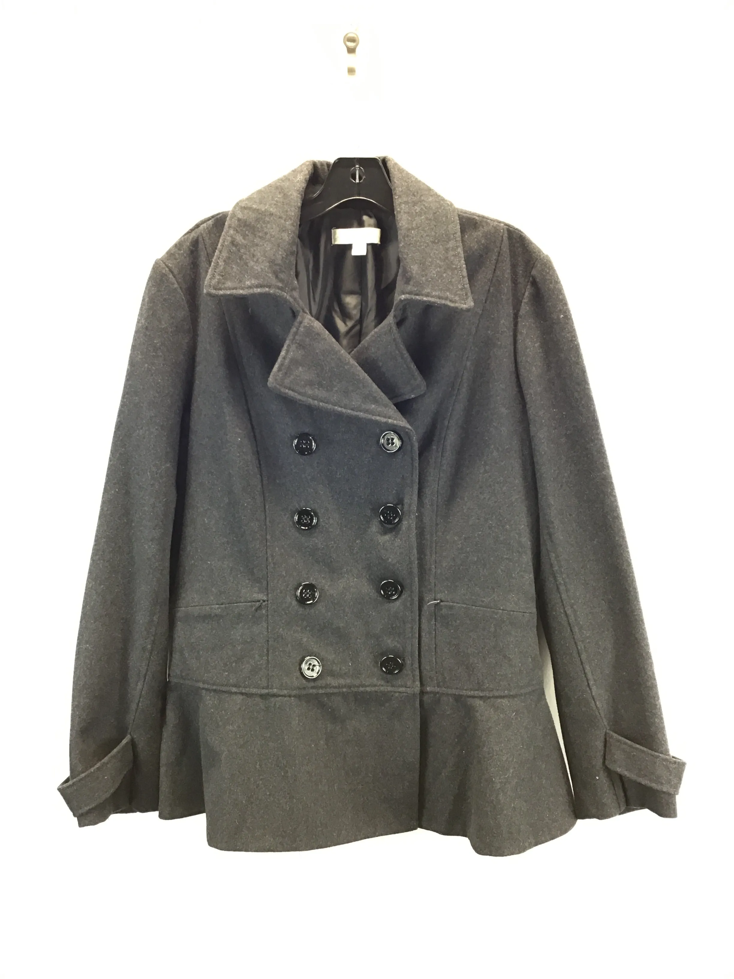 Coat Peacoat By New York And Co In Grey, Size: Xl