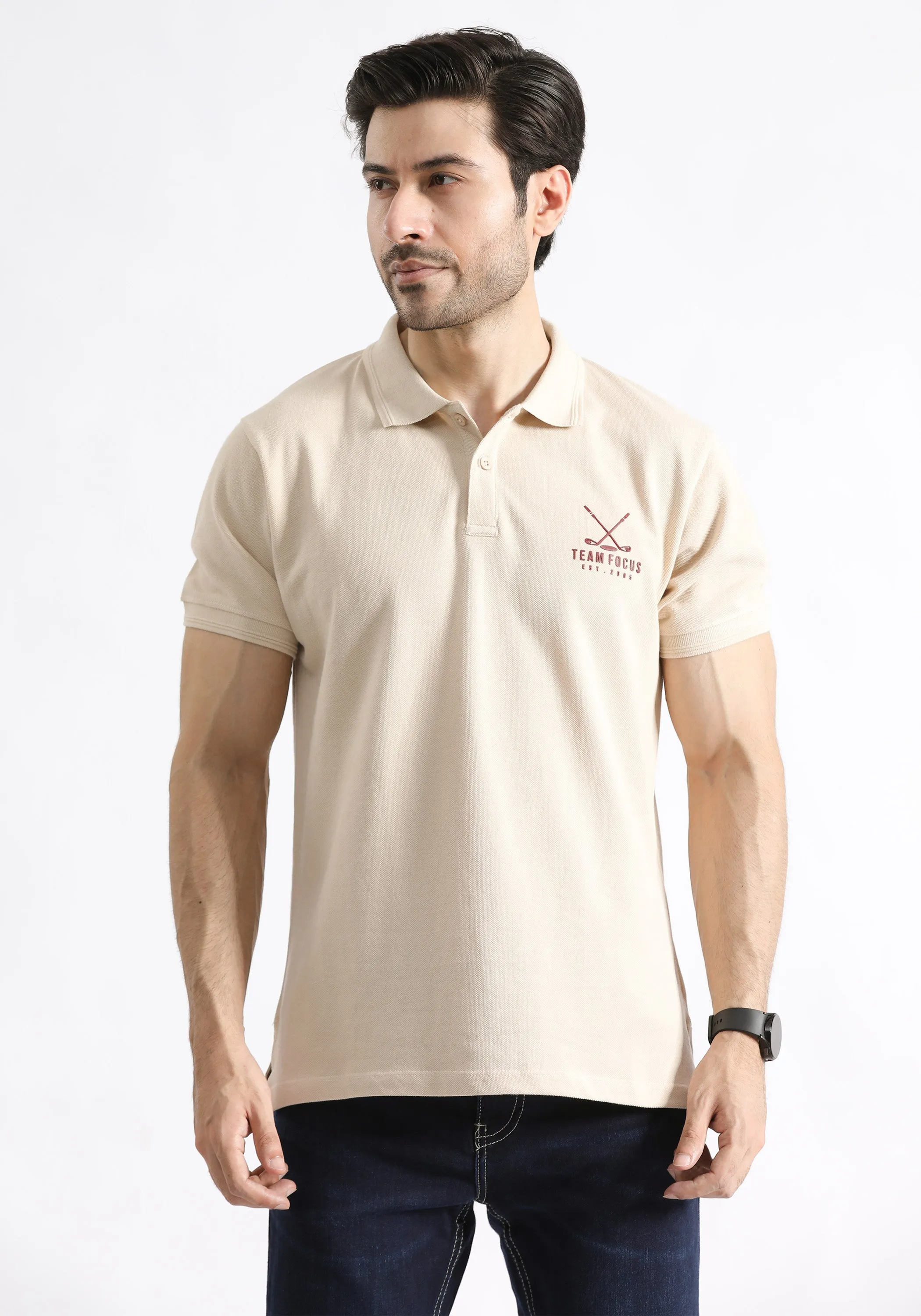 Cream Classic Polo Shirt