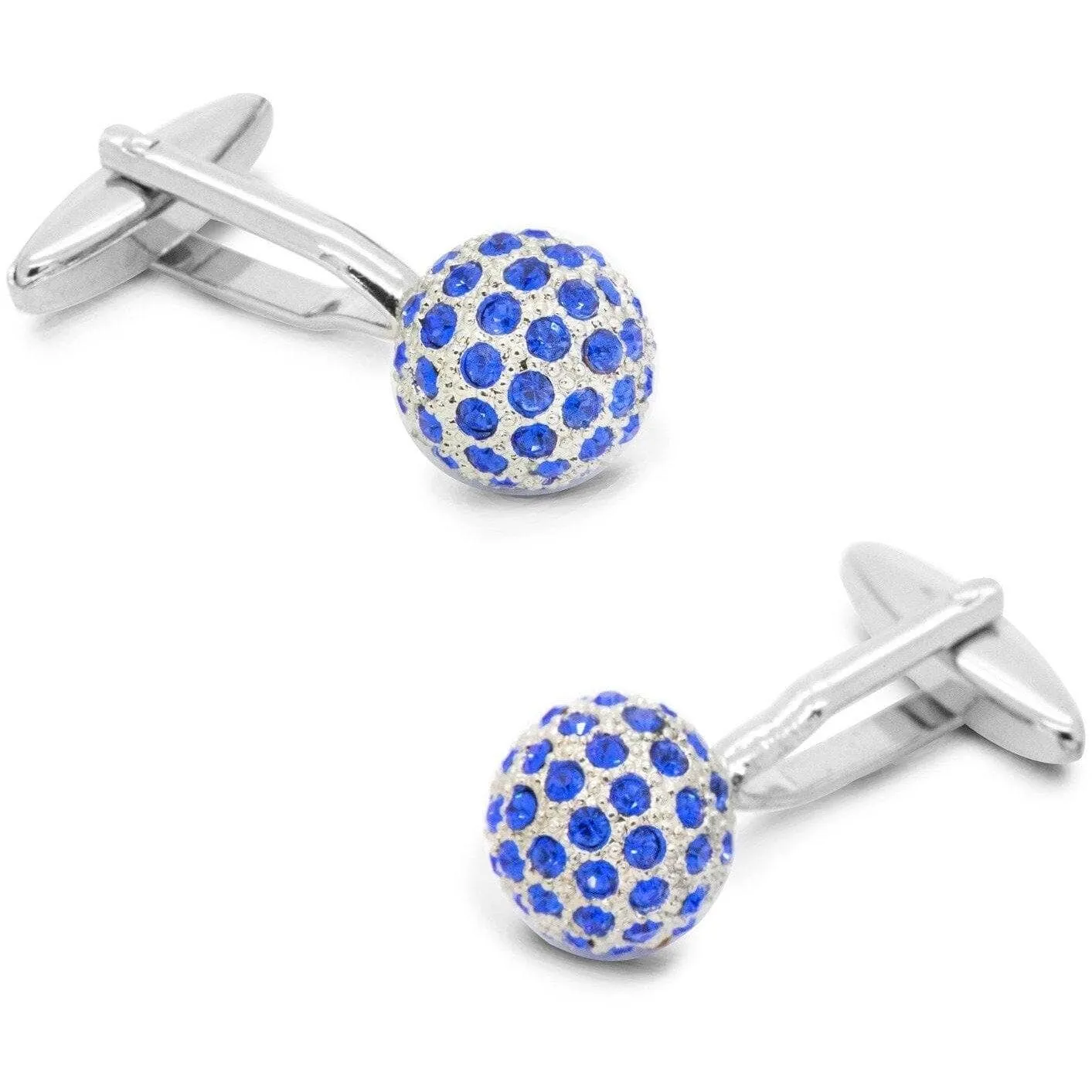 Crystal Ball Cufflinks Blue