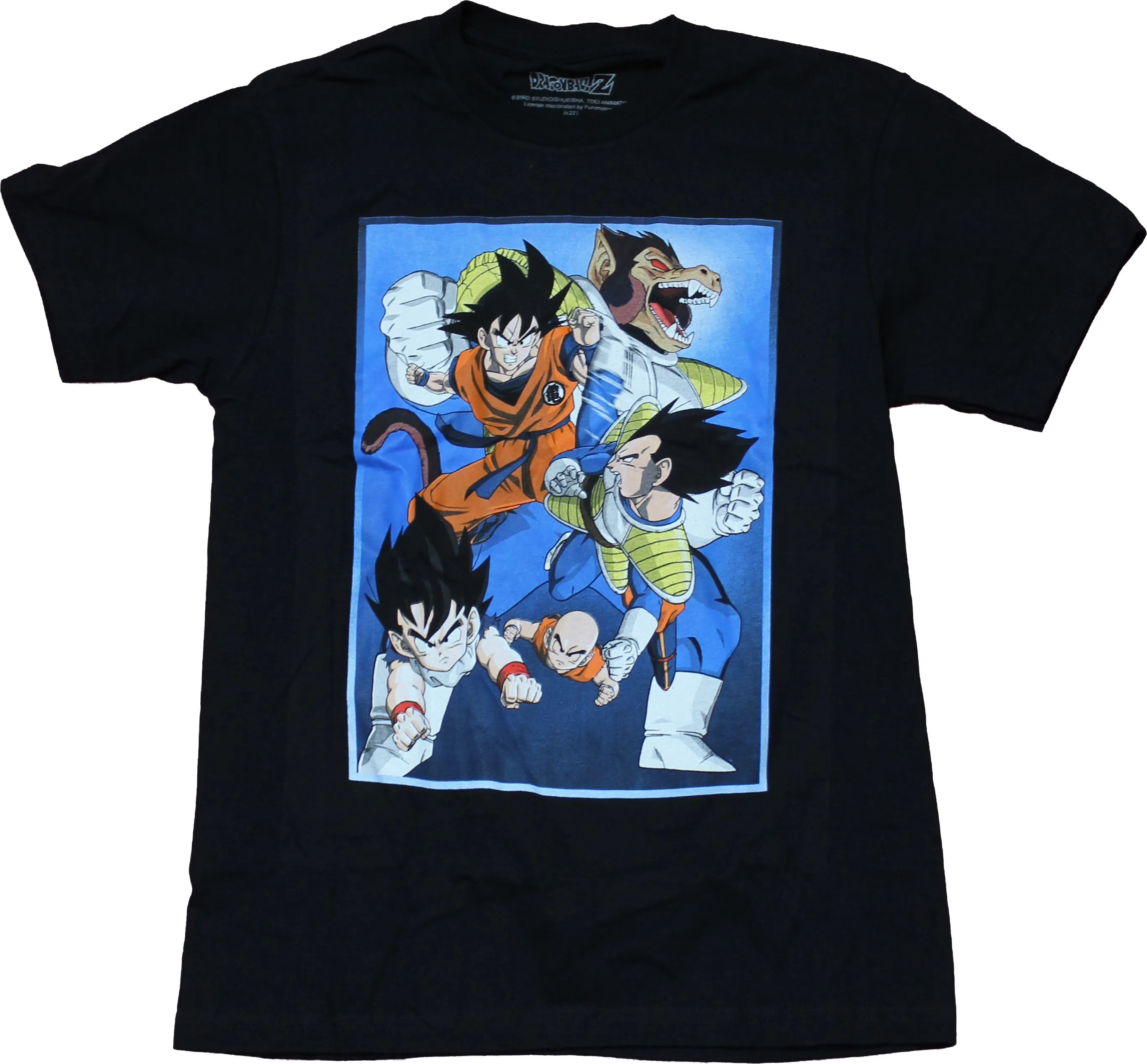 Dragon Ball Z Mens T-Shirt - Group of 5 Characters in  Box