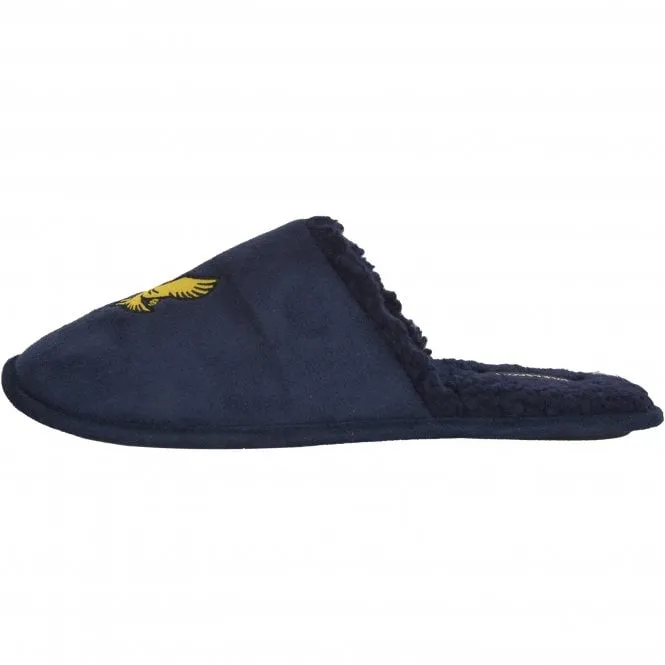 Embroidered Logo Mule Slippers, Navy