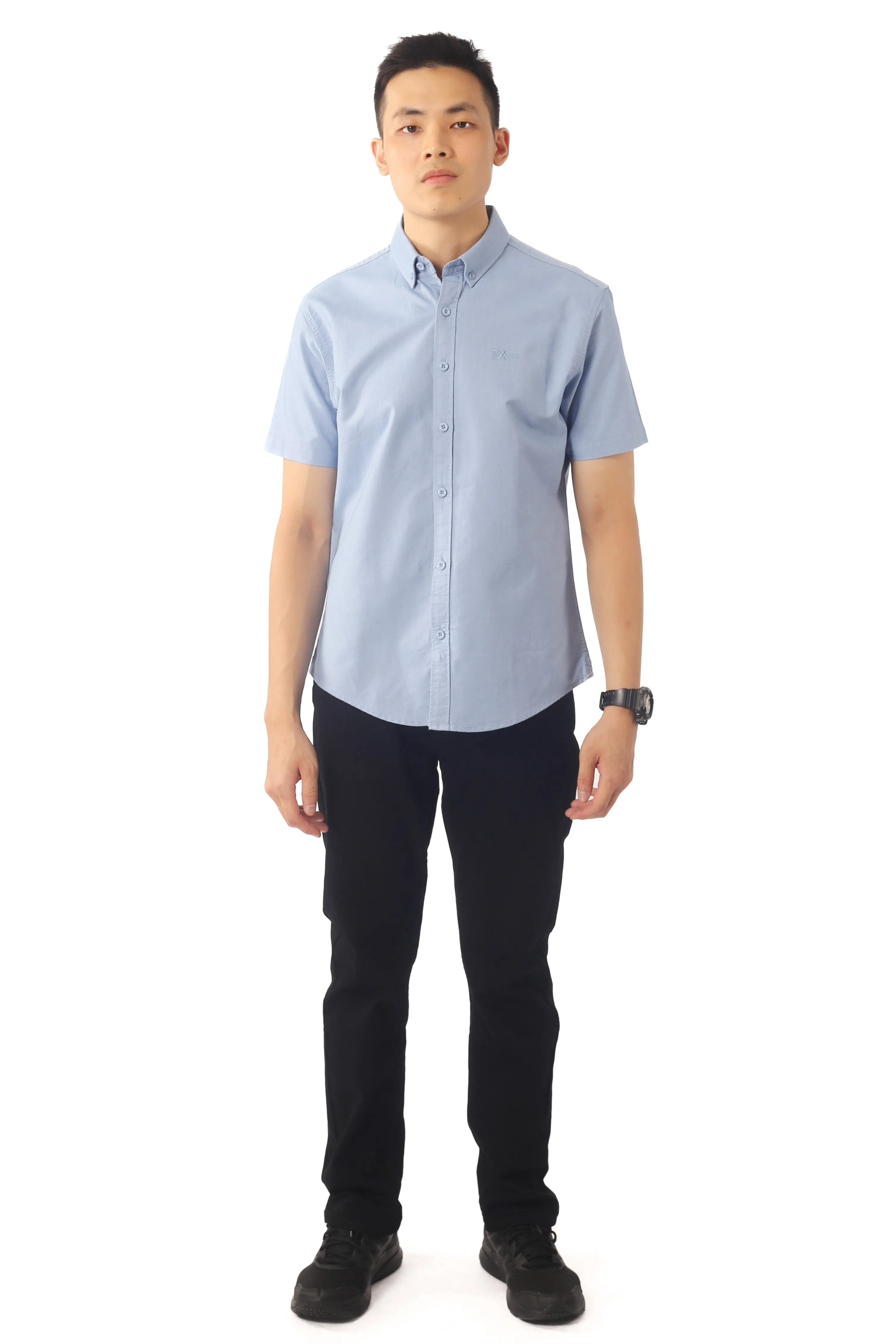 EXHAUST 100% Cotton Short Sleeve Shirt [Slim Fit] (SET A) 1314