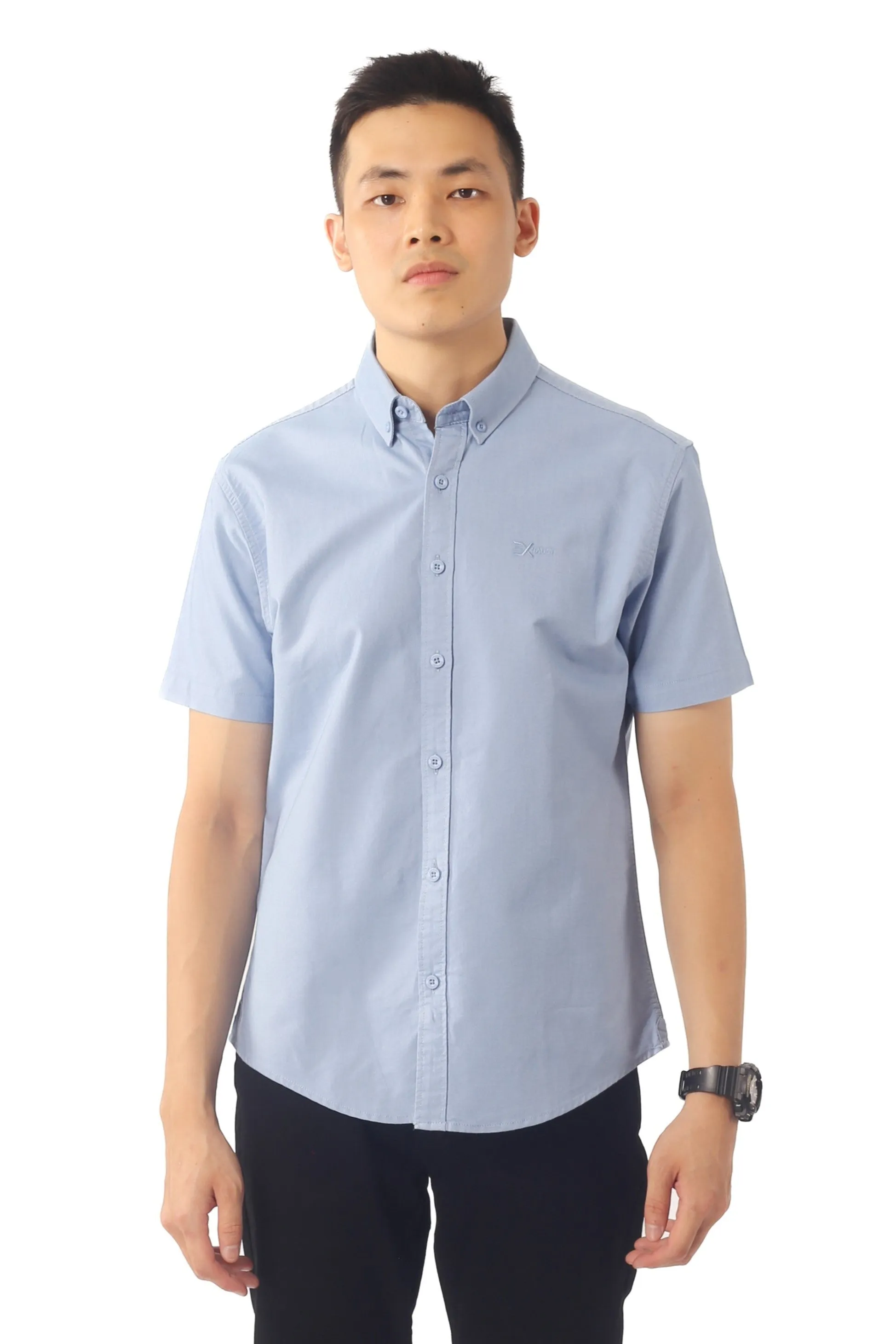 EXHAUST 100% Cotton Short Sleeve Shirt [Slim Fit] (SET A) 1314