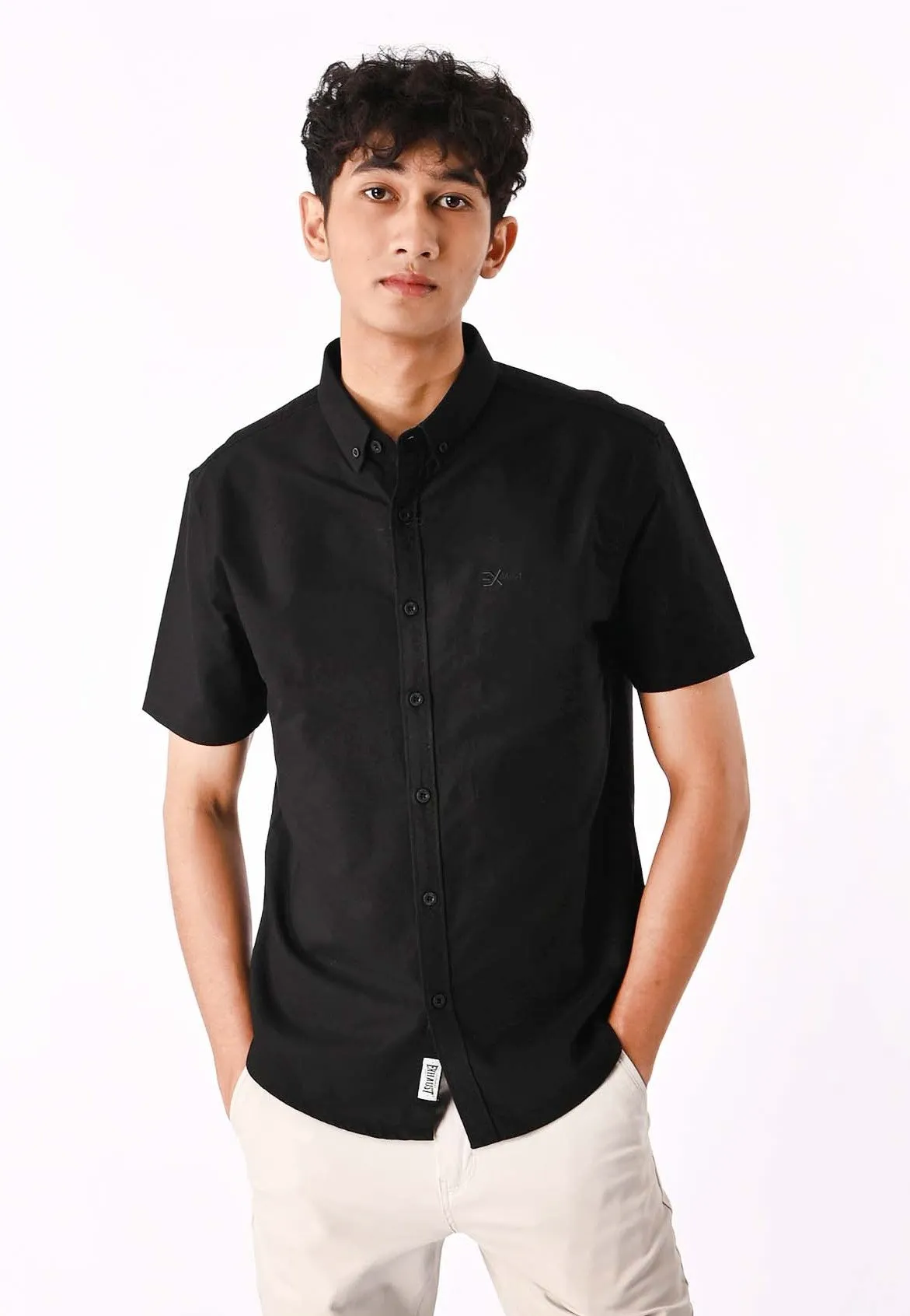 EXHAUST 100% Cotton Short Sleeve Shirt [Slim Fit] (SET A) 1314