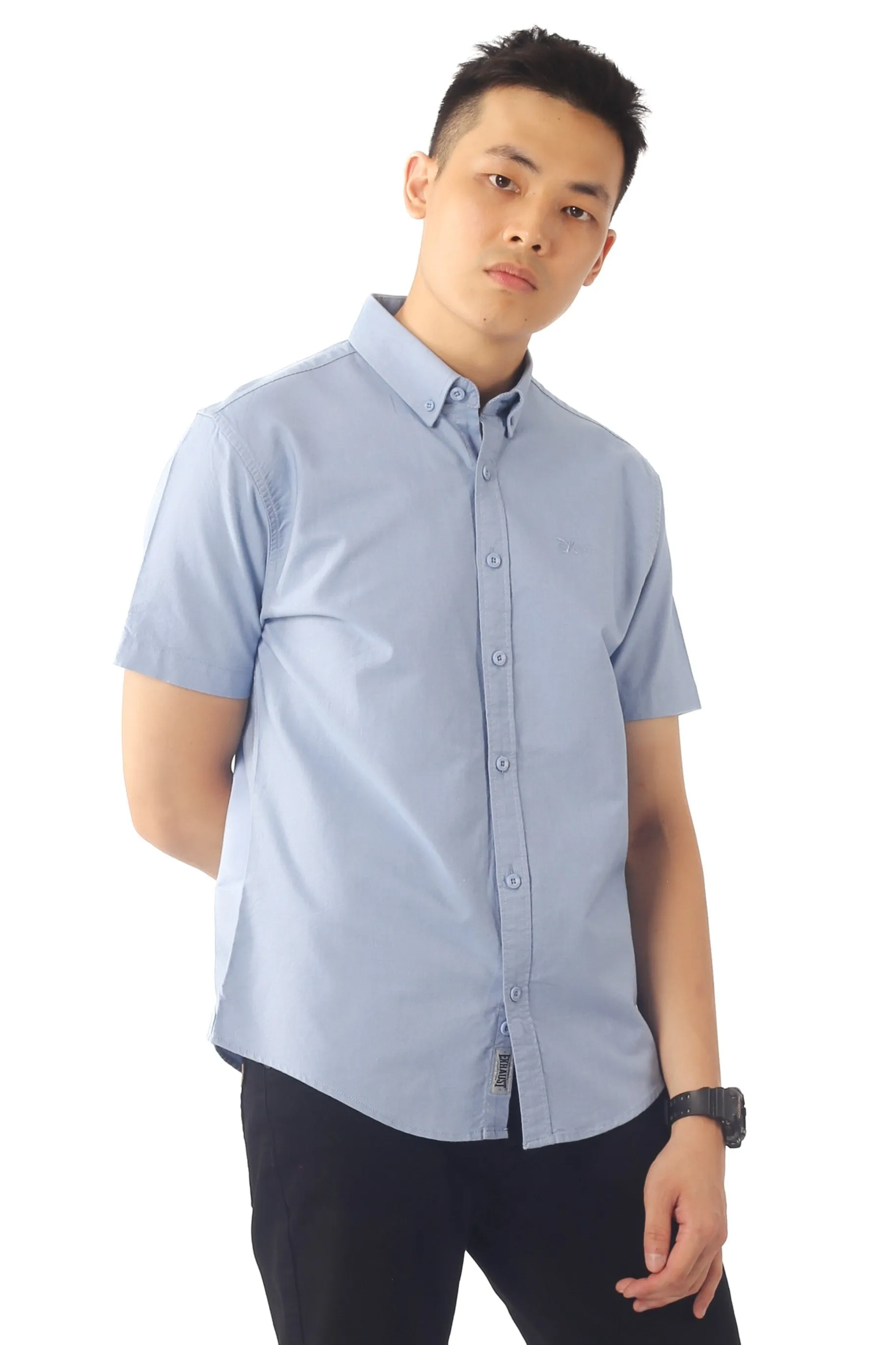 EXHAUST 100% Cotton Short Sleeve Shirt [Slim Fit] (SET A) 1314