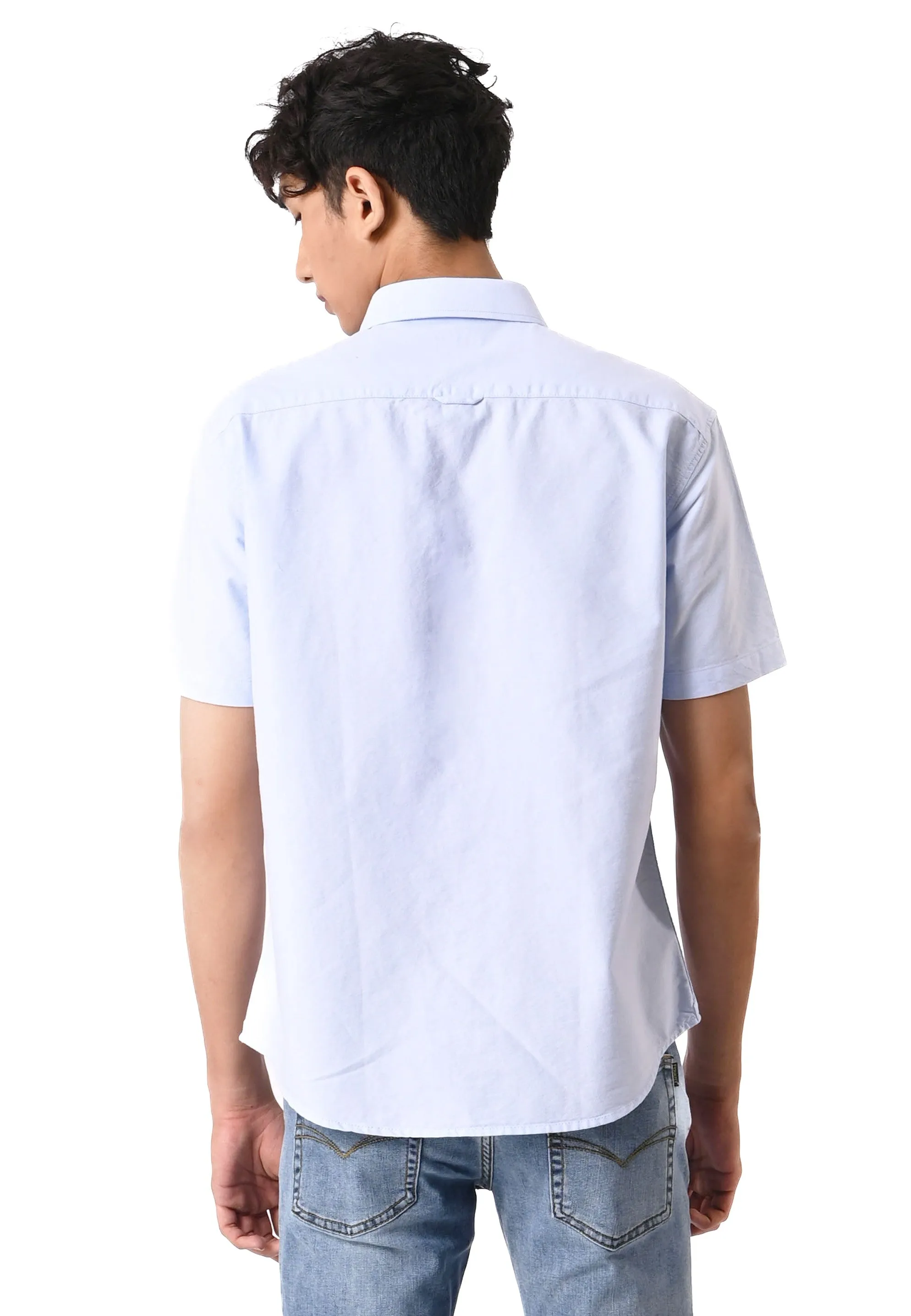 EXHAUST 100% Cotton Short Sleeve Shirt [Slim Fit] (SET A) 1314