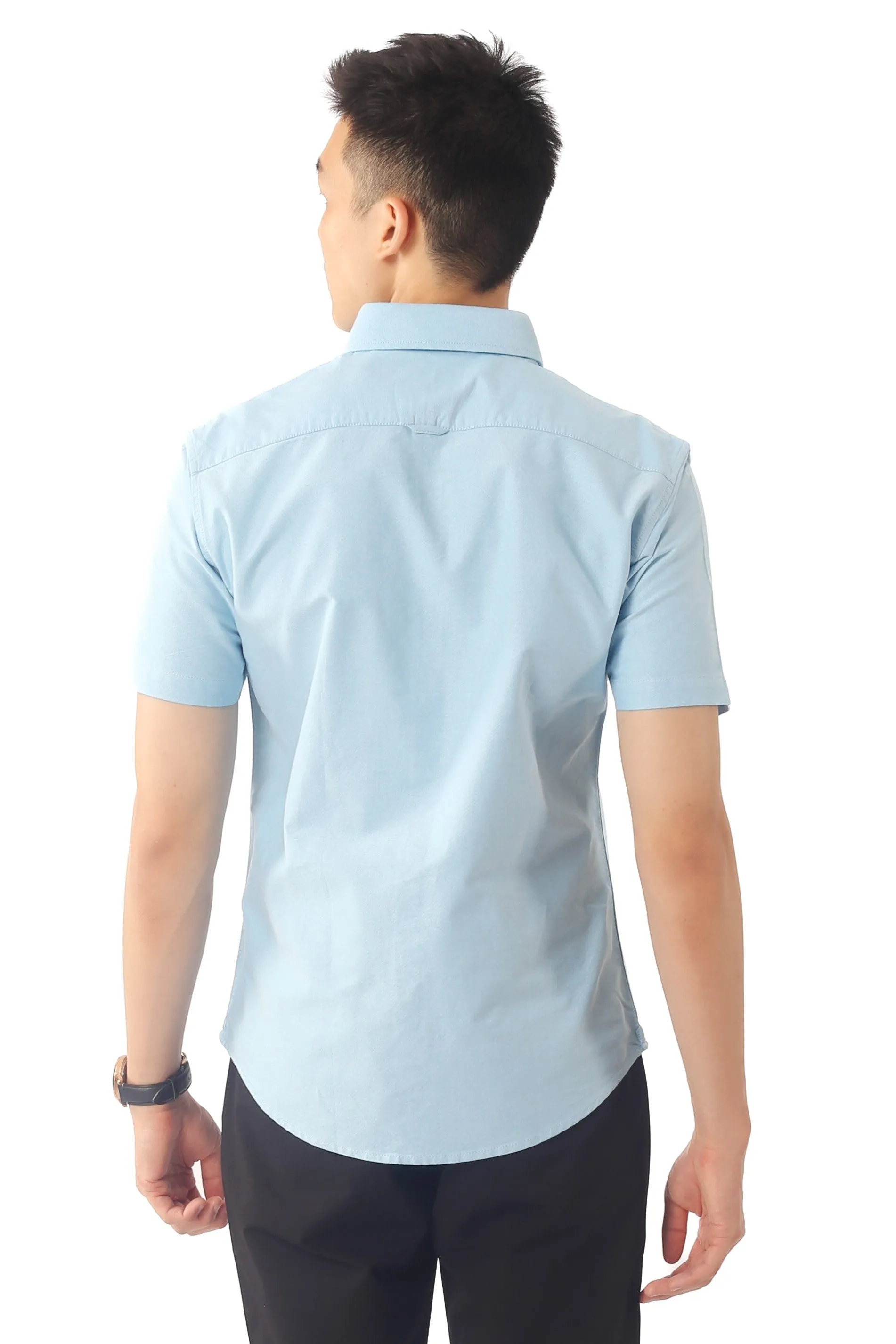 EXHAUST 100% Cotton Short Sleeve Shirt [Slim Fit] (SET A) 1314