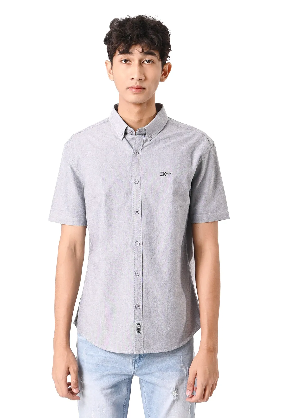 EXHAUST 100% Cotton Short Sleeve Shirt [Slim Fit] (SET B) 1314