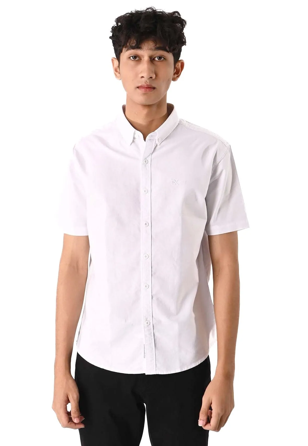 EXHAUST 100% Cotton Short Sleeve Shirt [Slim Fit] (SET B) 1314