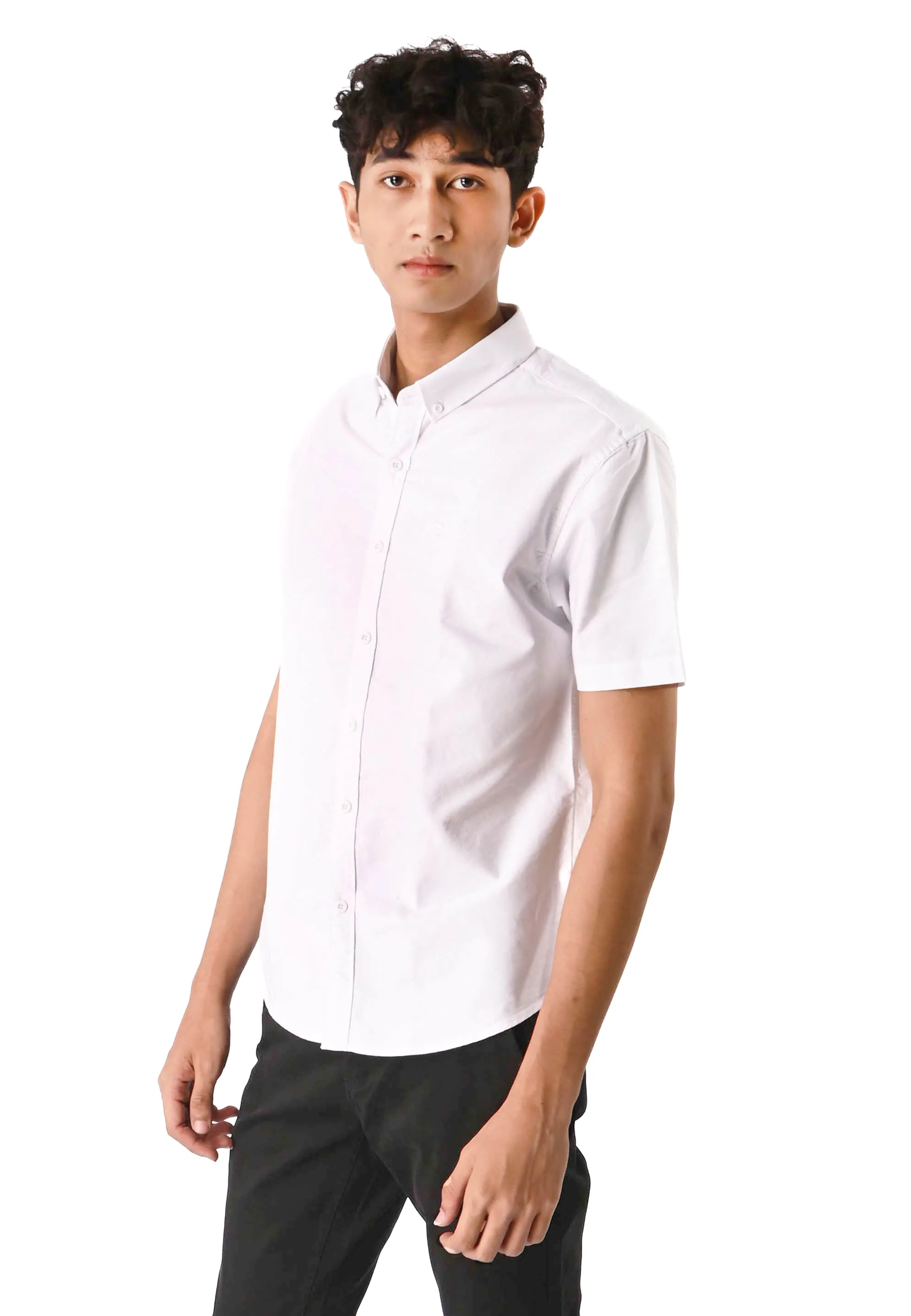 EXHAUST 100% Cotton Short Sleeve Shirt [Slim Fit] (SET B) 1314