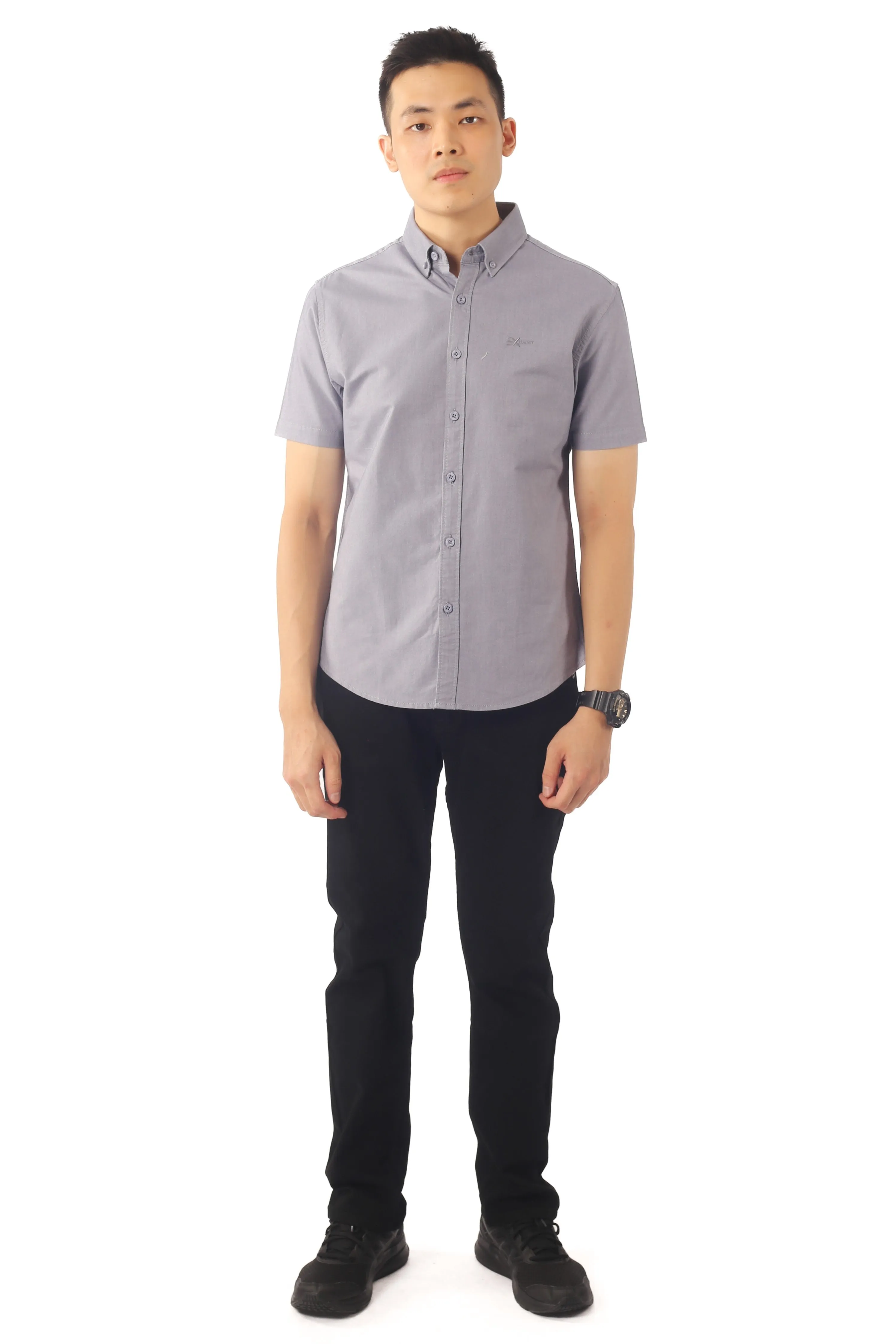 EXHAUST 100% Cotton Short Sleeve Shirt [Slim Fit] (SET B) 1314