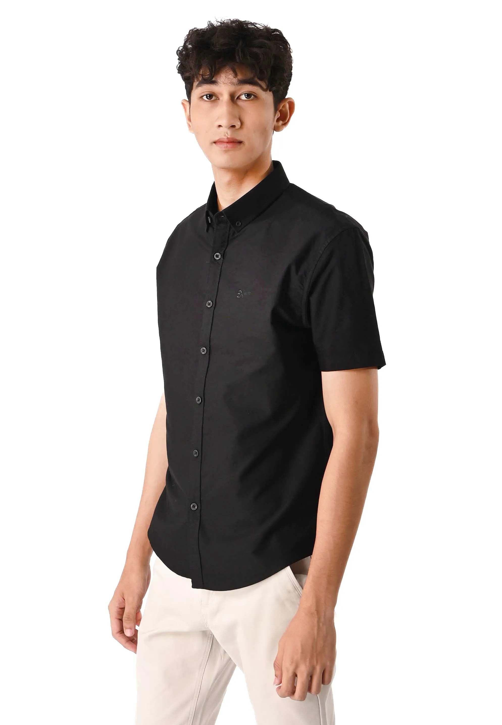 EXHAUST 100% Cotton Short Sleeve Shirt [Slim Fit] (SET B) 1314