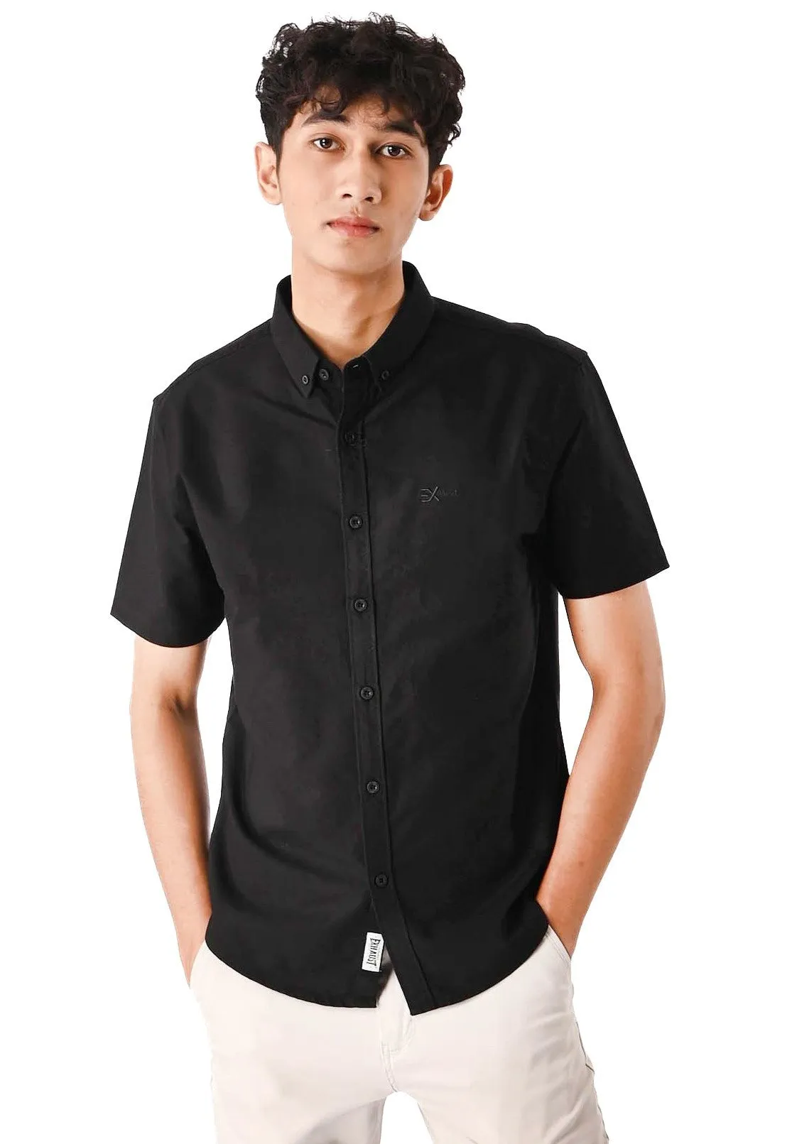 EXHAUST 100% Cotton Short Sleeve Shirt [Slim Fit] (SET B) 1314