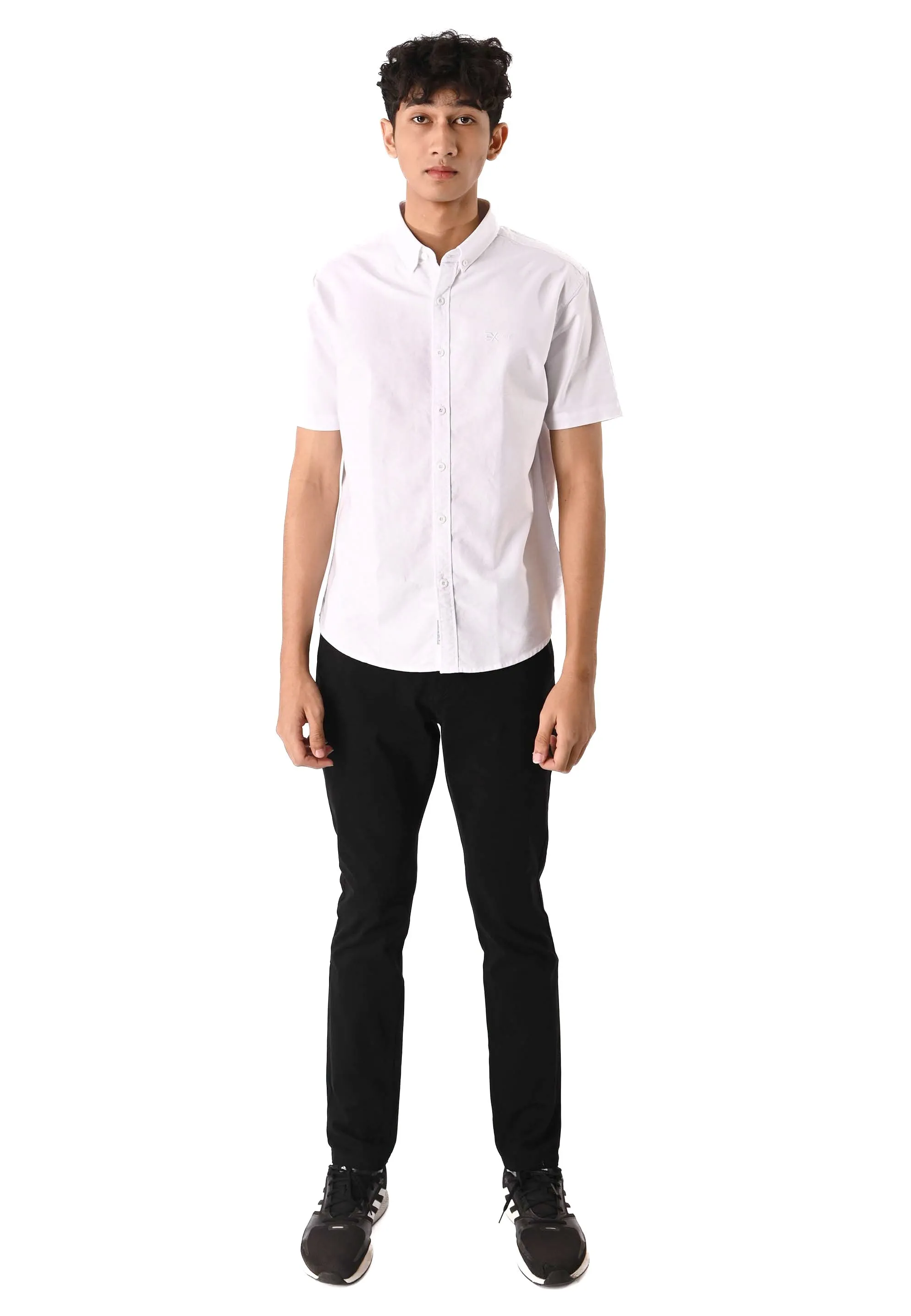 EXHAUST 100% Cotton Short Sleeve Shirt [Slim Fit] (SET B) 1314