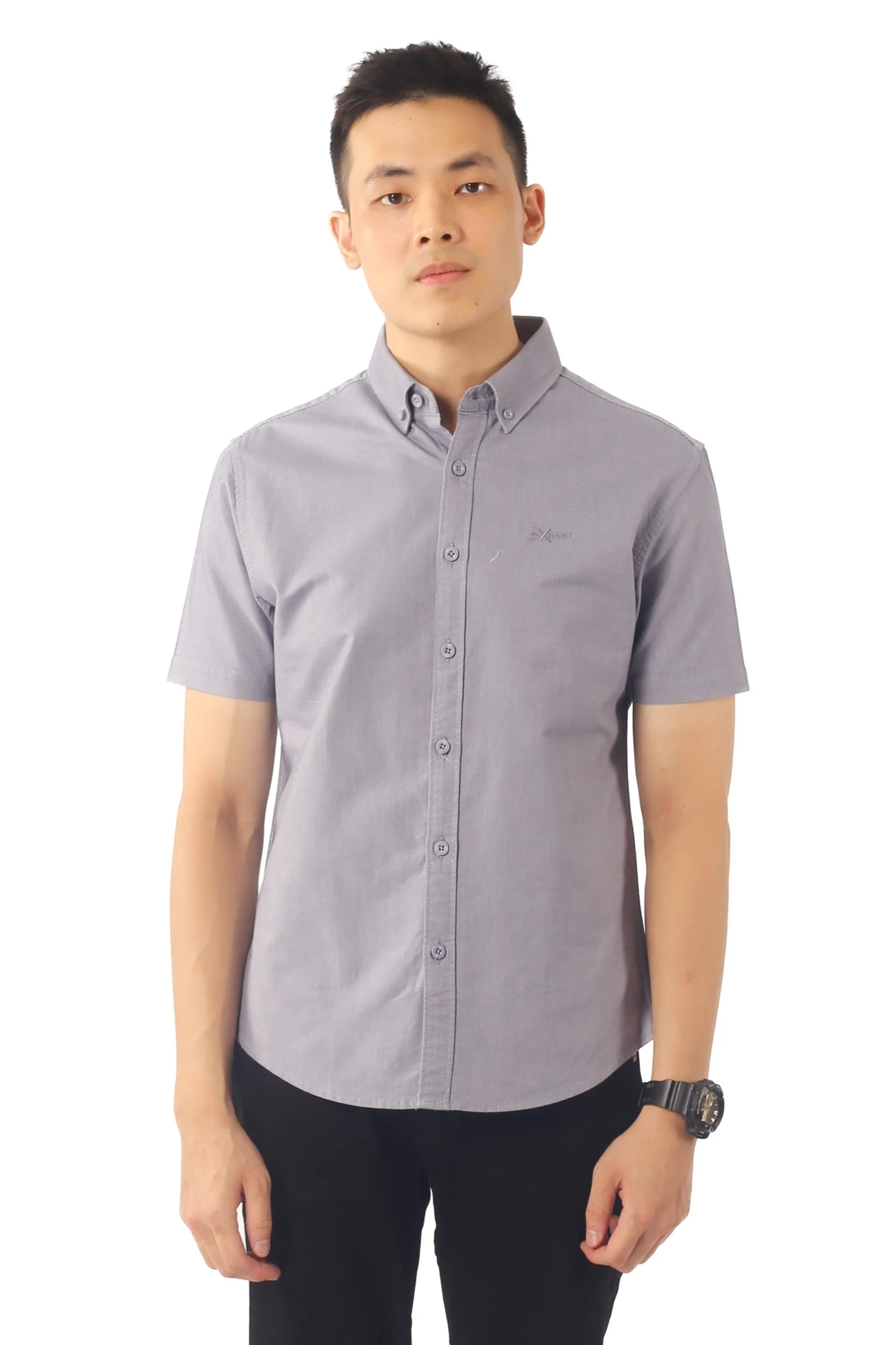 EXHAUST 100% Cotton Short Sleeve Shirt [Slim Fit] (SET B) 1314