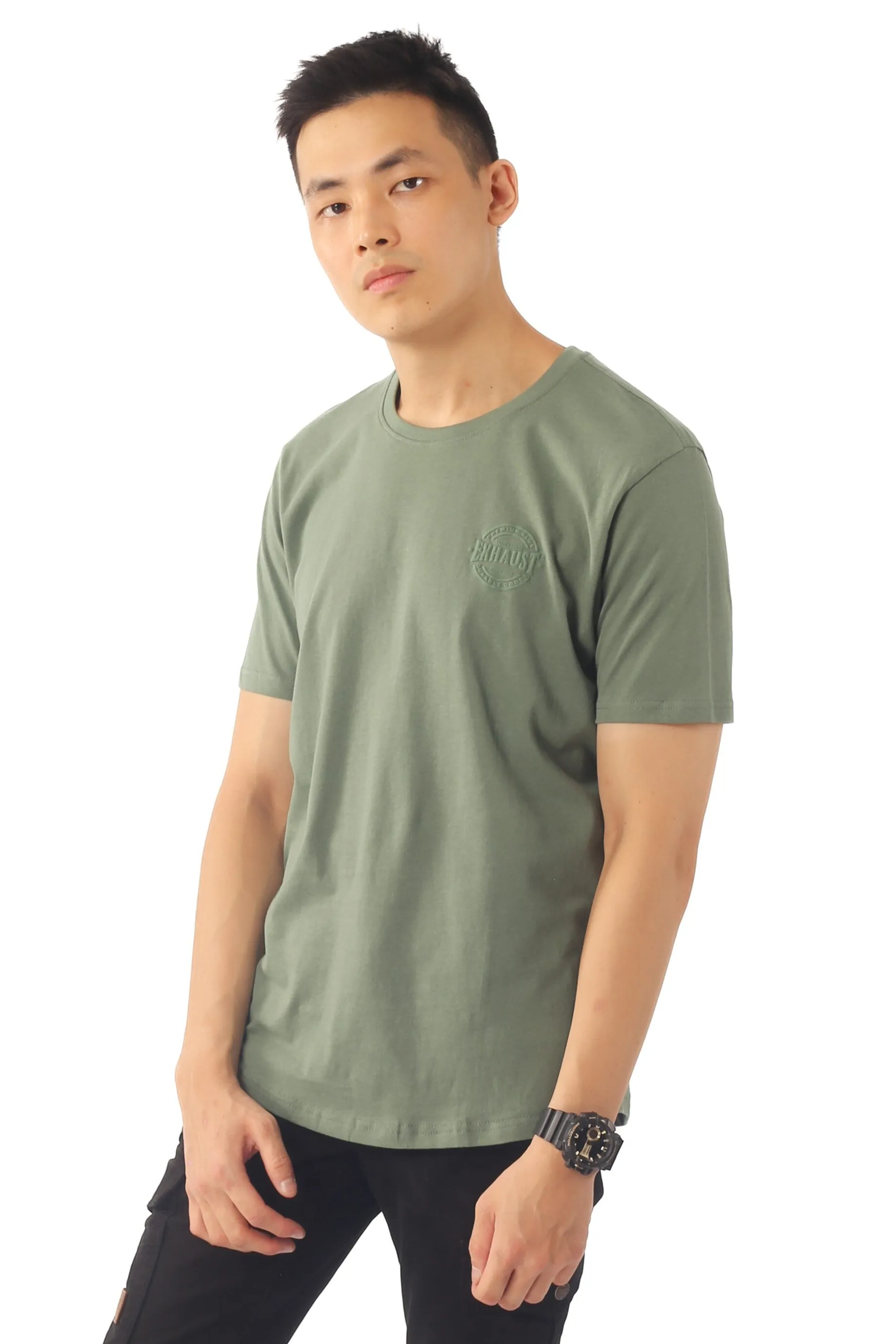 EXHAUST ROUND NECK T SHIRT [FREE CUT] 1612