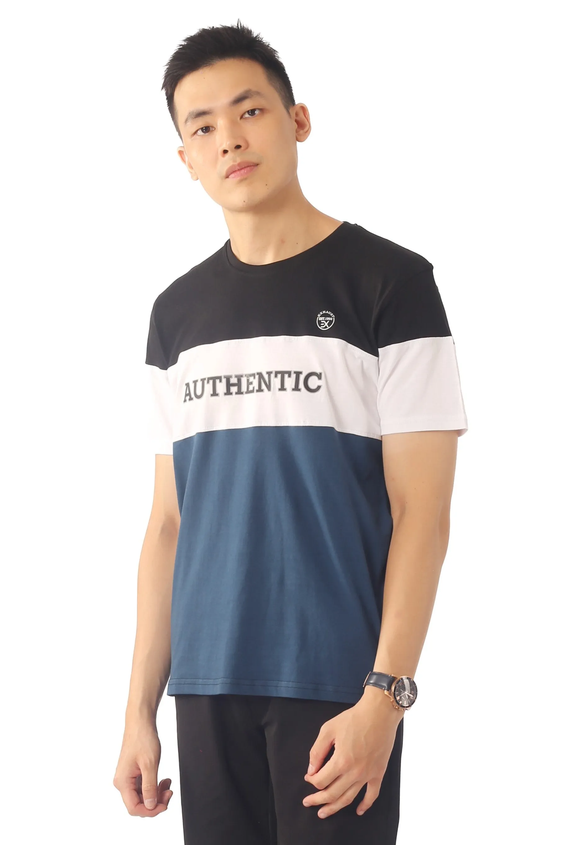 EXHAUST ROUND NECK T SHIRT [FREE CUT] 1646