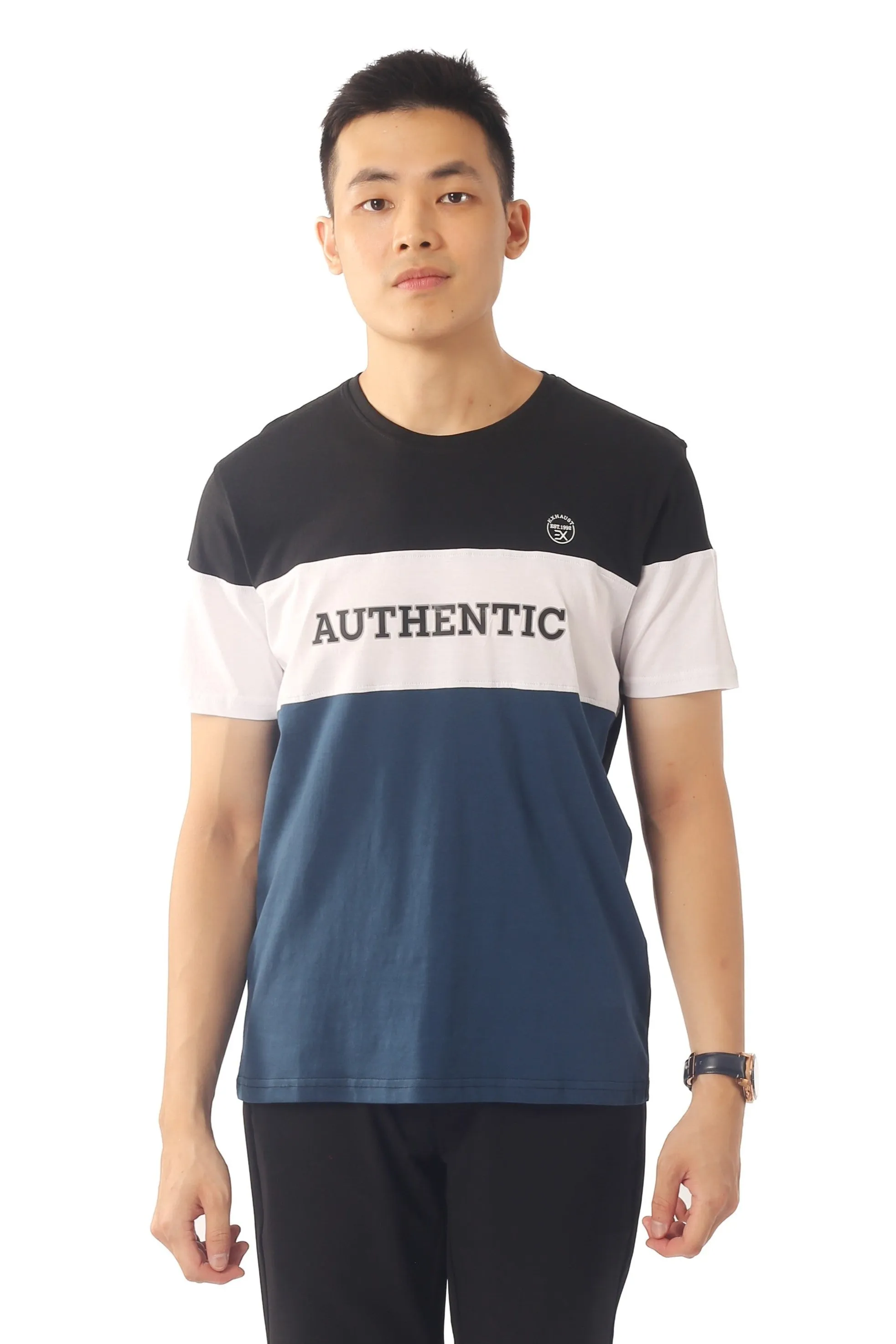 EXHAUST ROUND NECK T SHIRT [FREE CUT] 1646