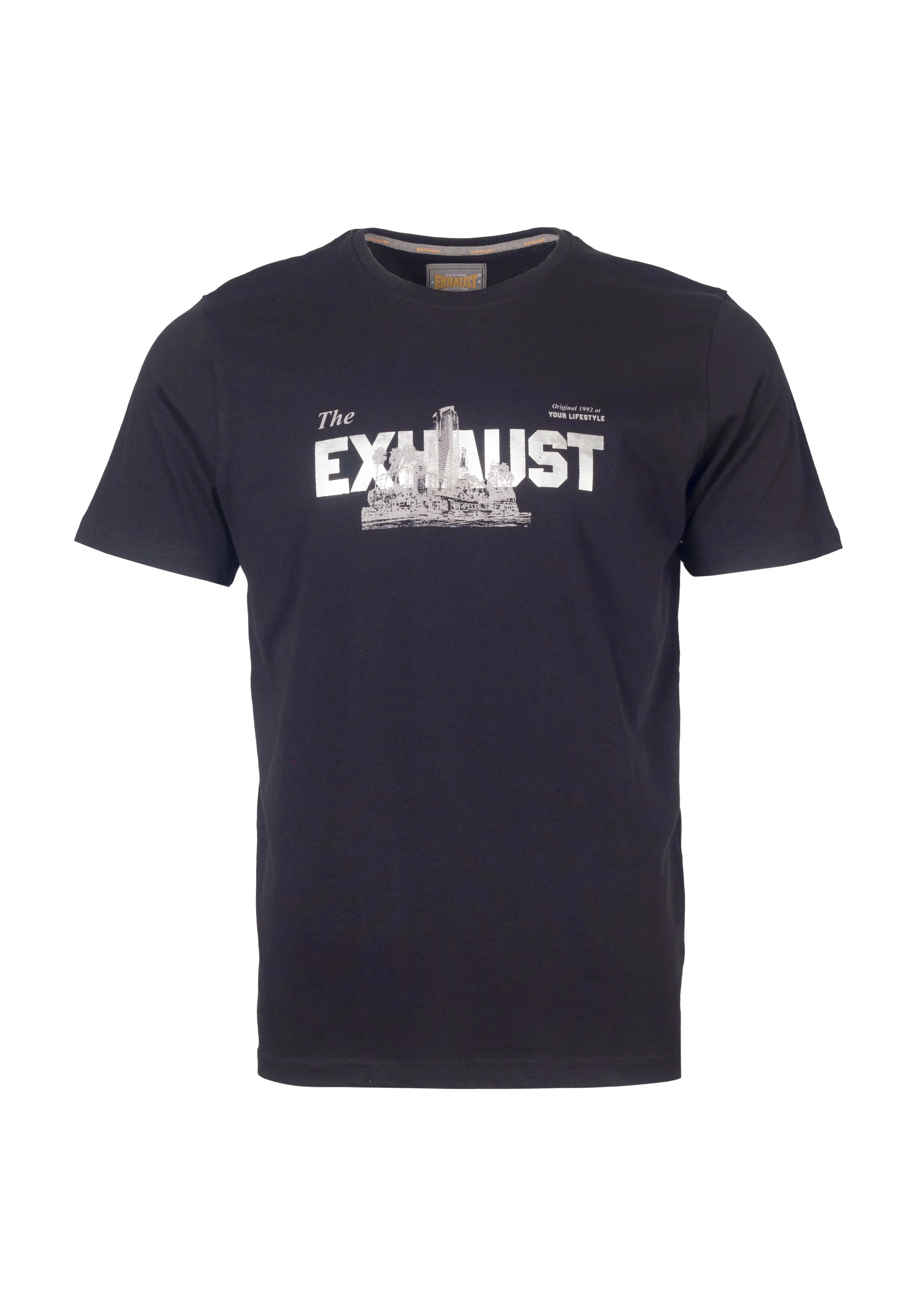 EXHAUST ROUND NECK T SHIRT [FREE CUT] 1647