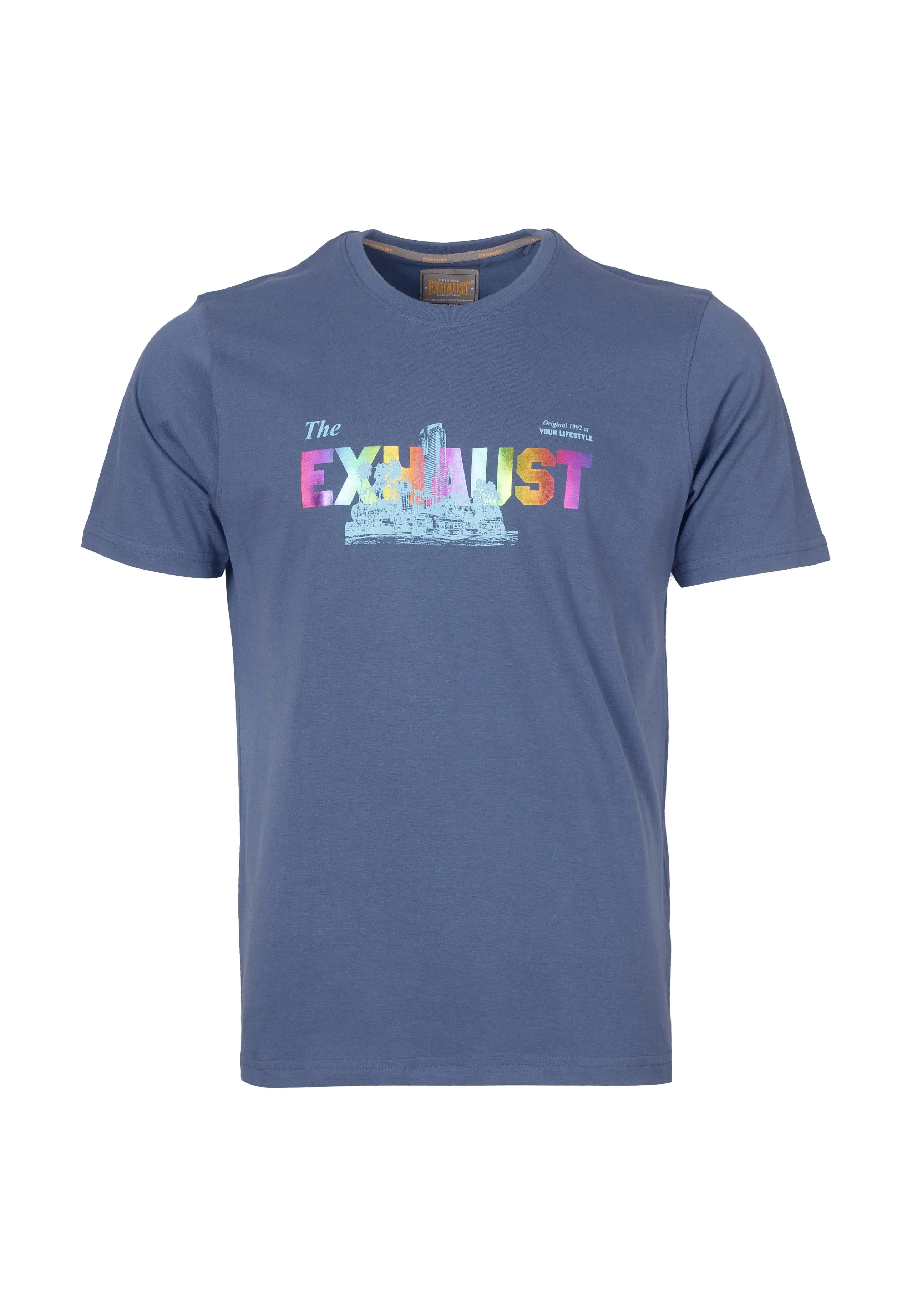 EXHAUST ROUND NECK T SHIRT [FREE CUT] 1647