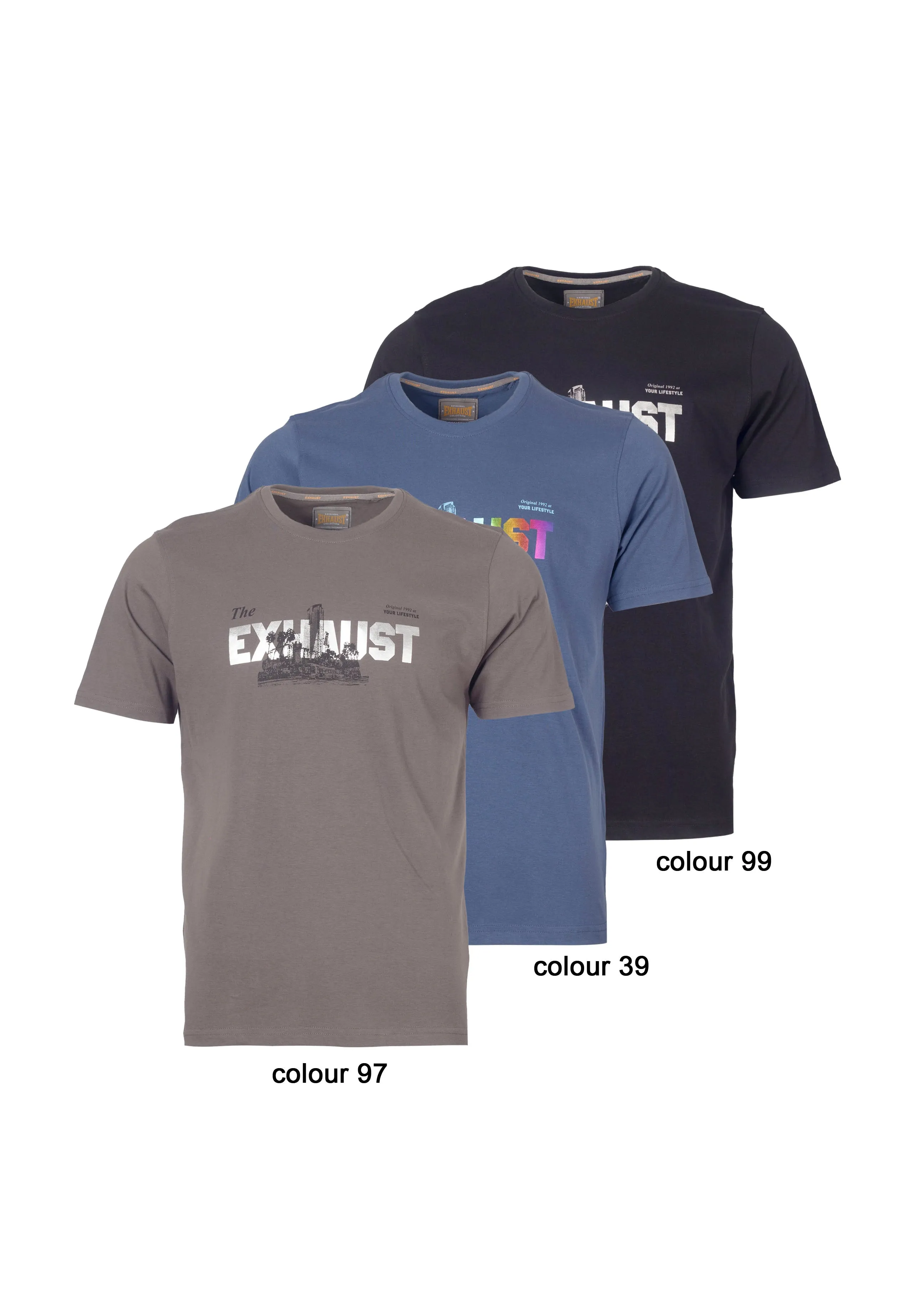 EXHAUST ROUND NECK T SHIRT [FREE CUT] 1647