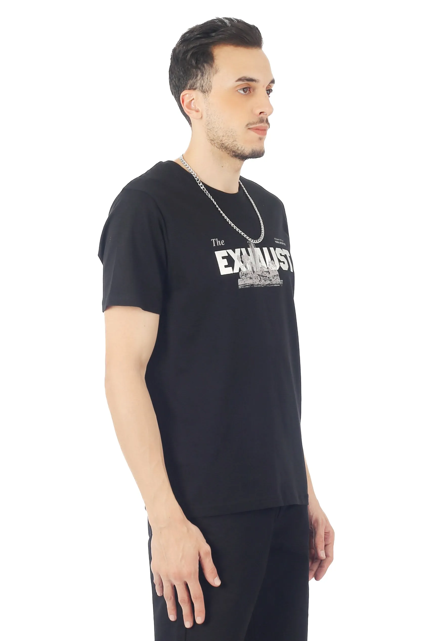 EXHAUST ROUND NECK T SHIRT [FREE CUT] 1647