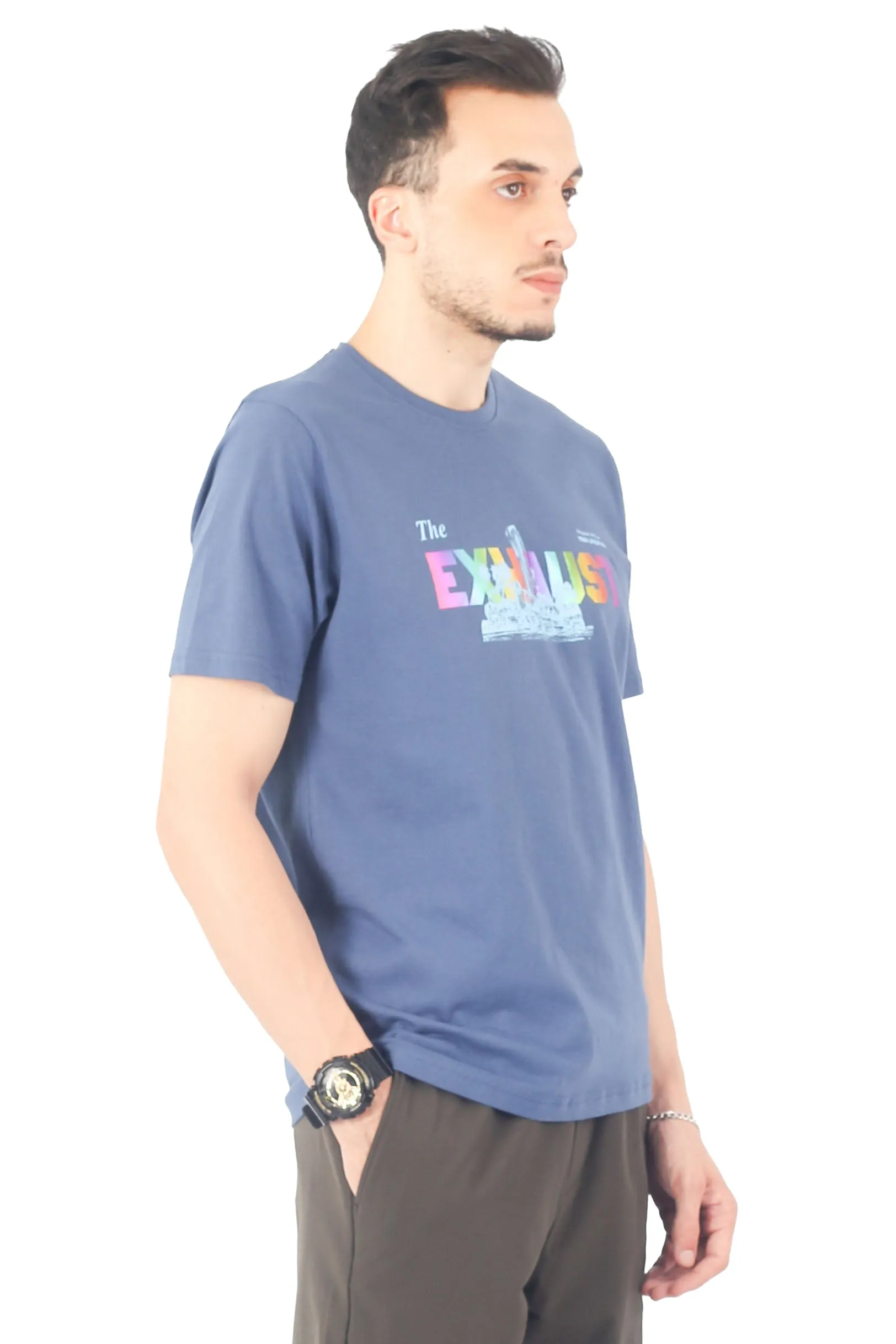 EXHAUST ROUND NECK T SHIRT [FREE CUT] 1647