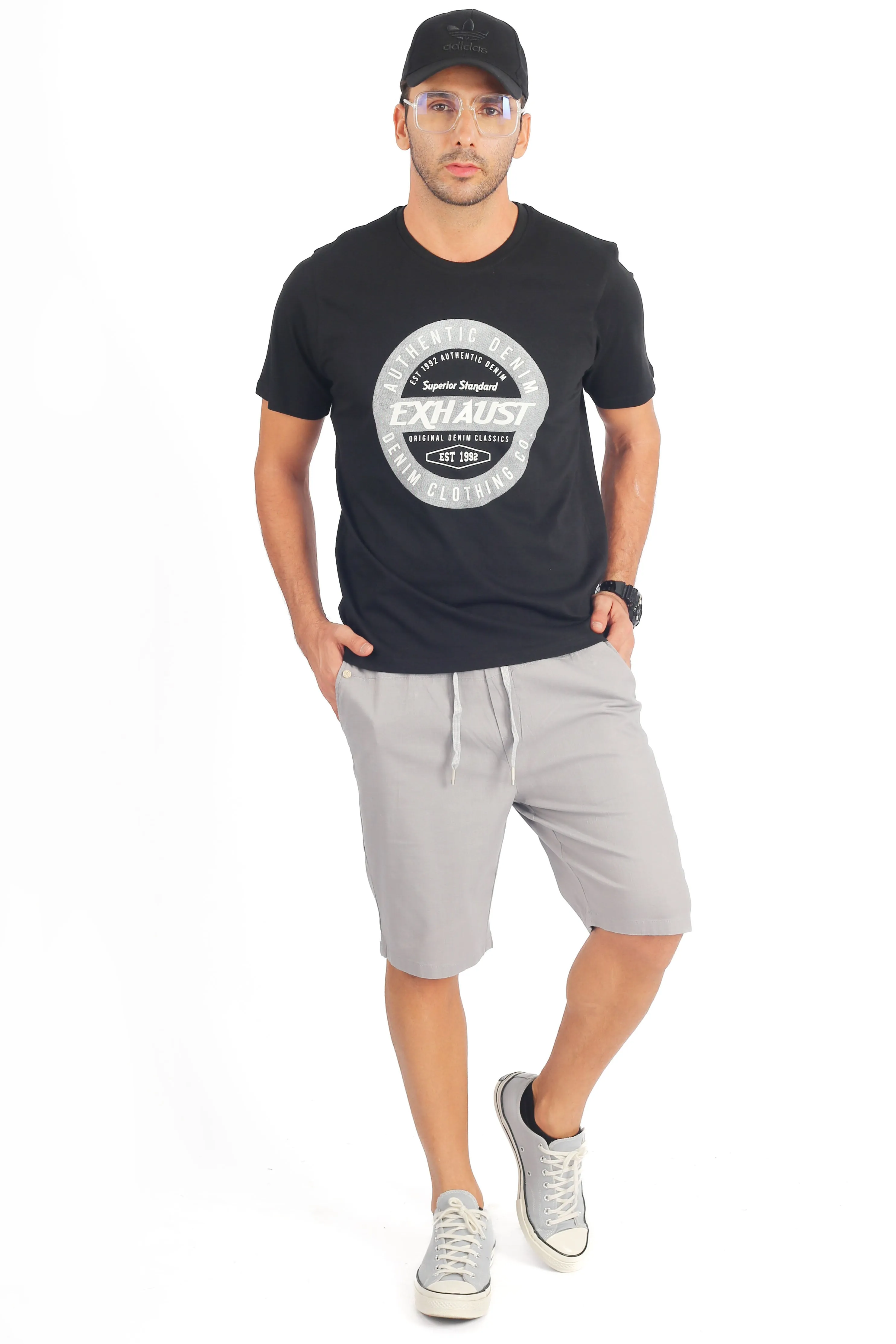 EXHAUST ROUND NECK T SHIRT [FREE CUT] 1670