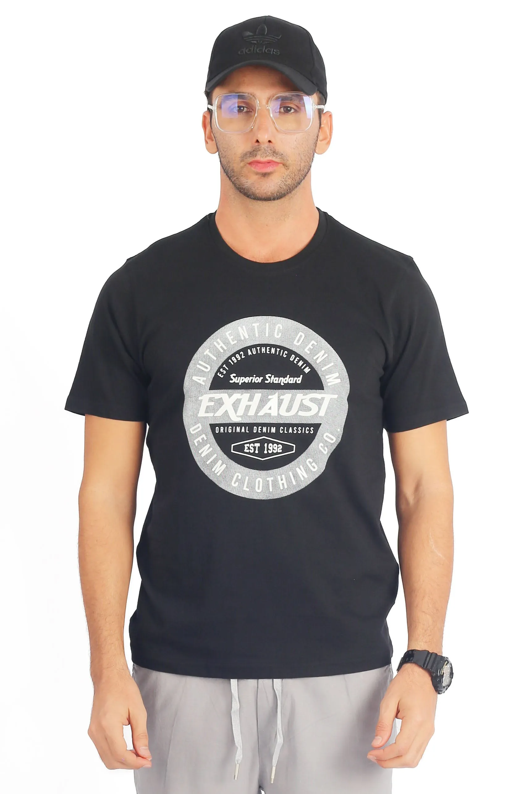 EXHAUST ROUND NECK T SHIRT [FREE CUT] 1670