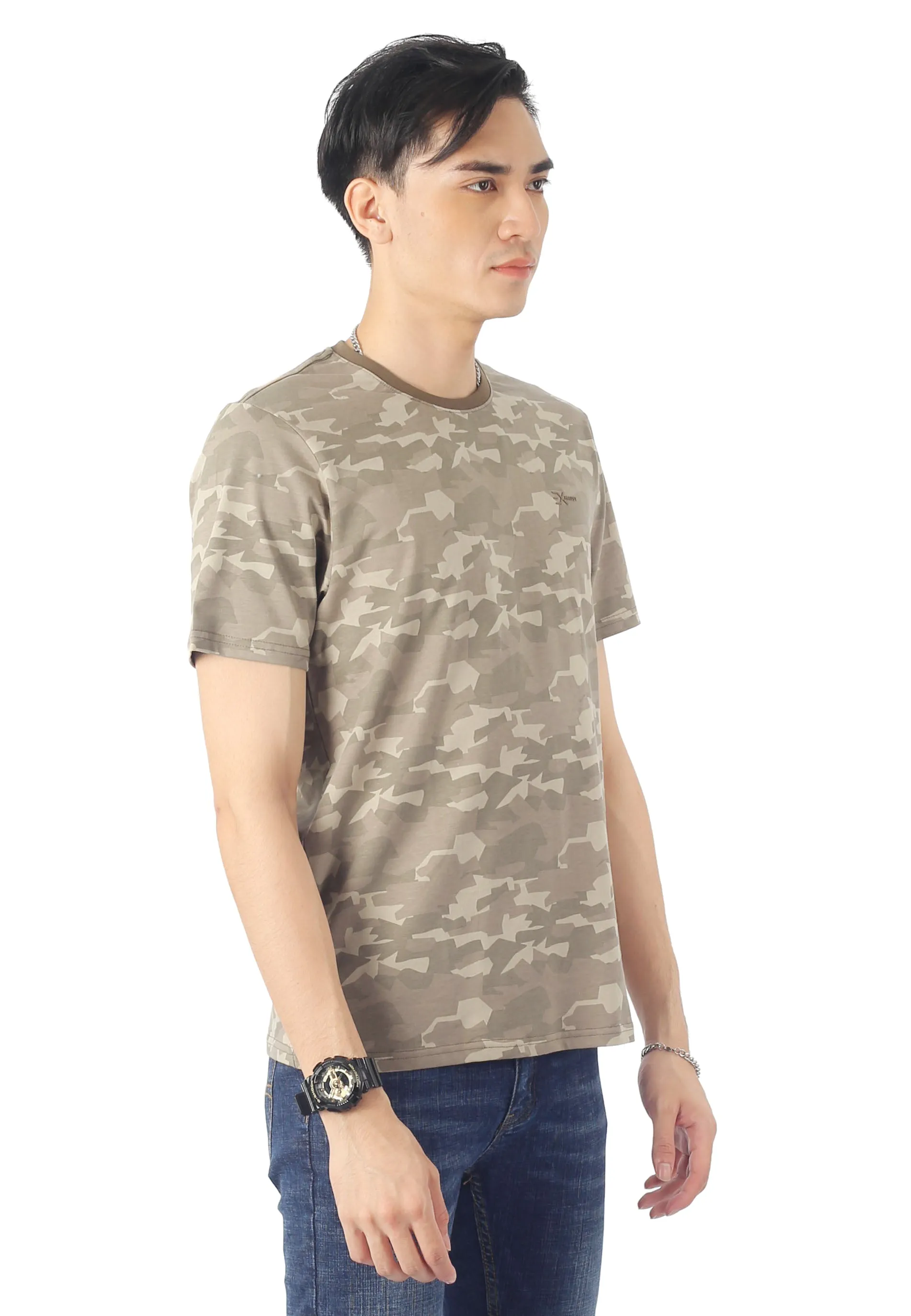 EXHAUST ROUND NECK T SHIRT [FREE CUT] 1711