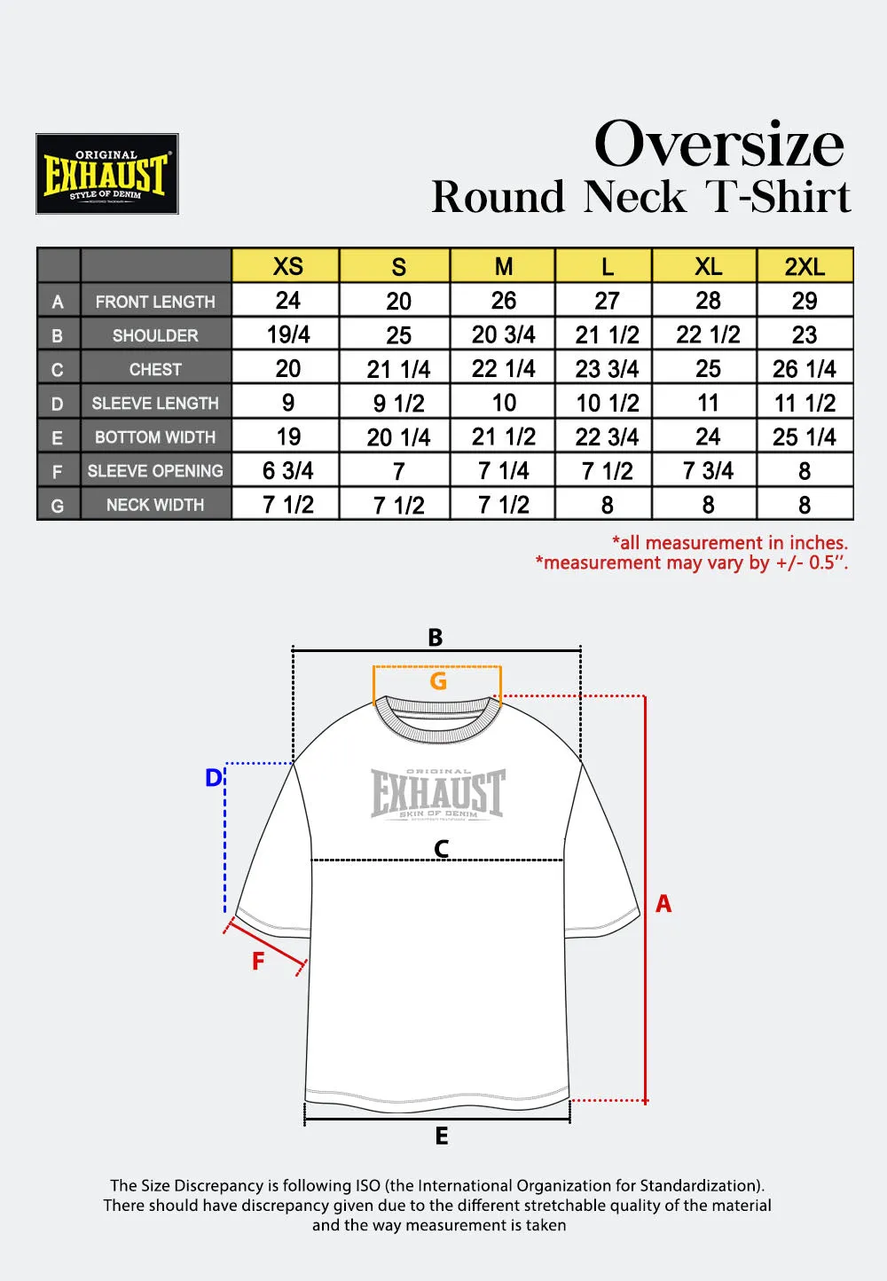 EXHAUST ROUND NECK T SHIRT [OVERSIZE] 1309