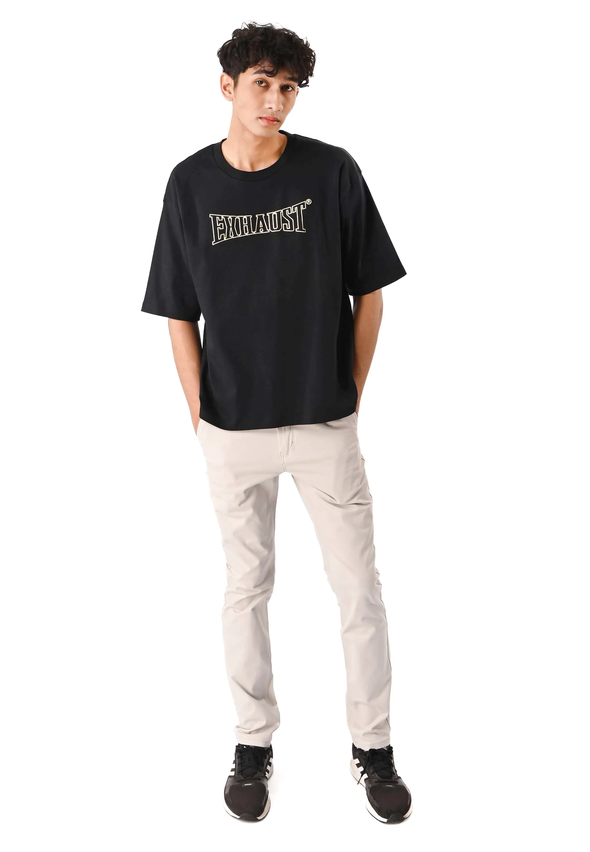 EXHAUST ROUND NECK T SHIRT [OVERSIZE] 1313