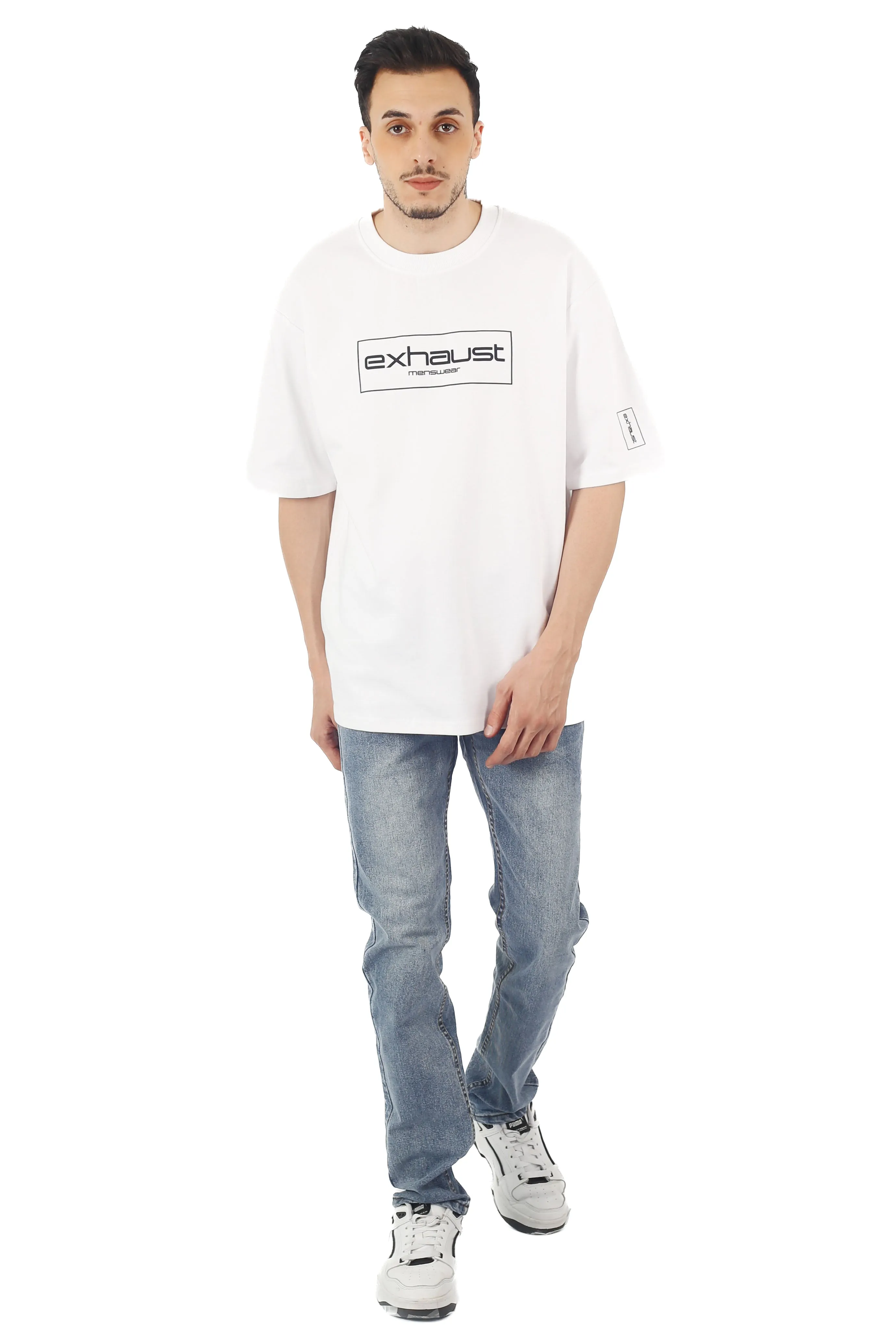 EXHAUST ROUND NECK T SHIRT [OVERSIZE] 1664