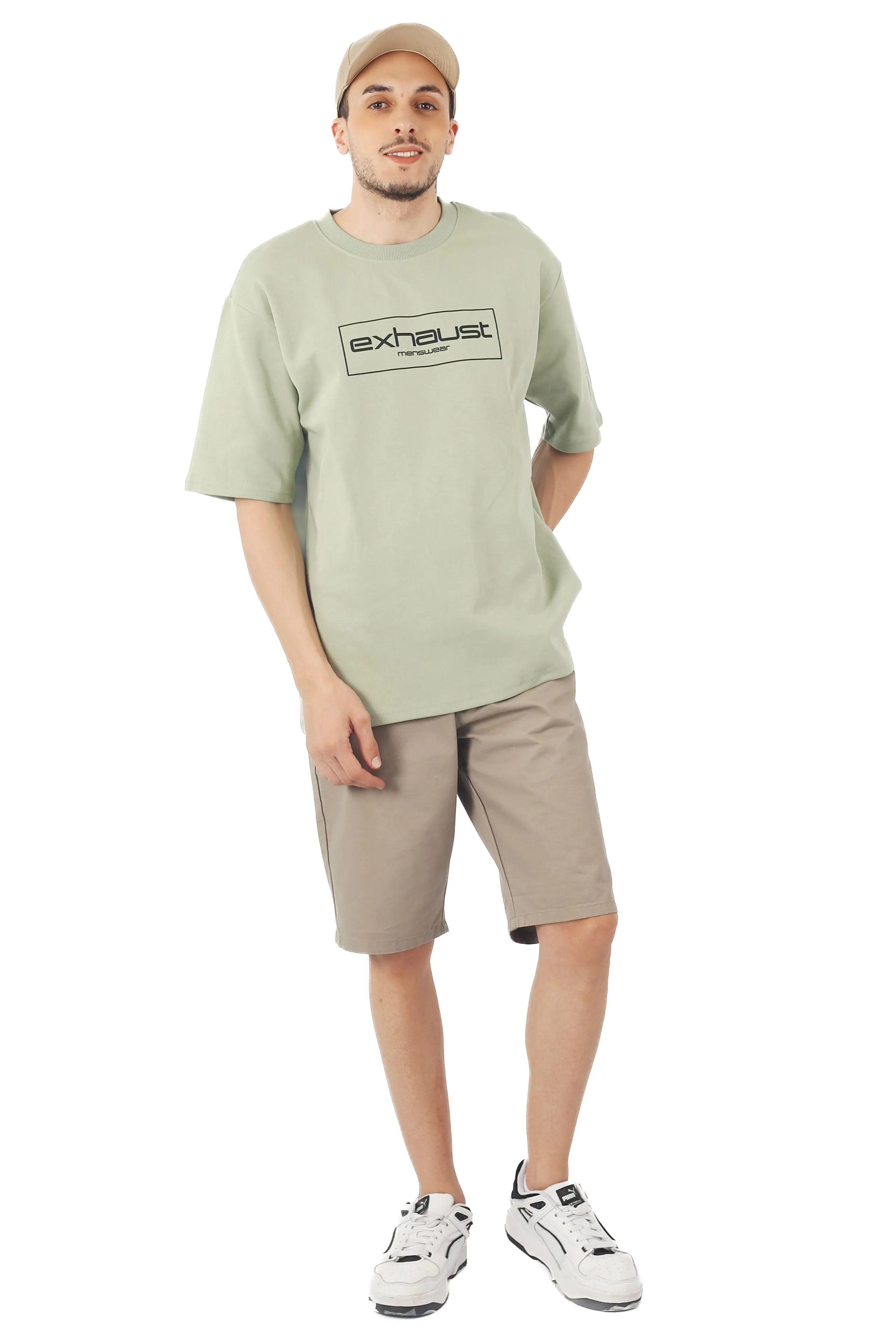 EXHAUST ROUND NECK T SHIRT [OVERSIZE] 1664