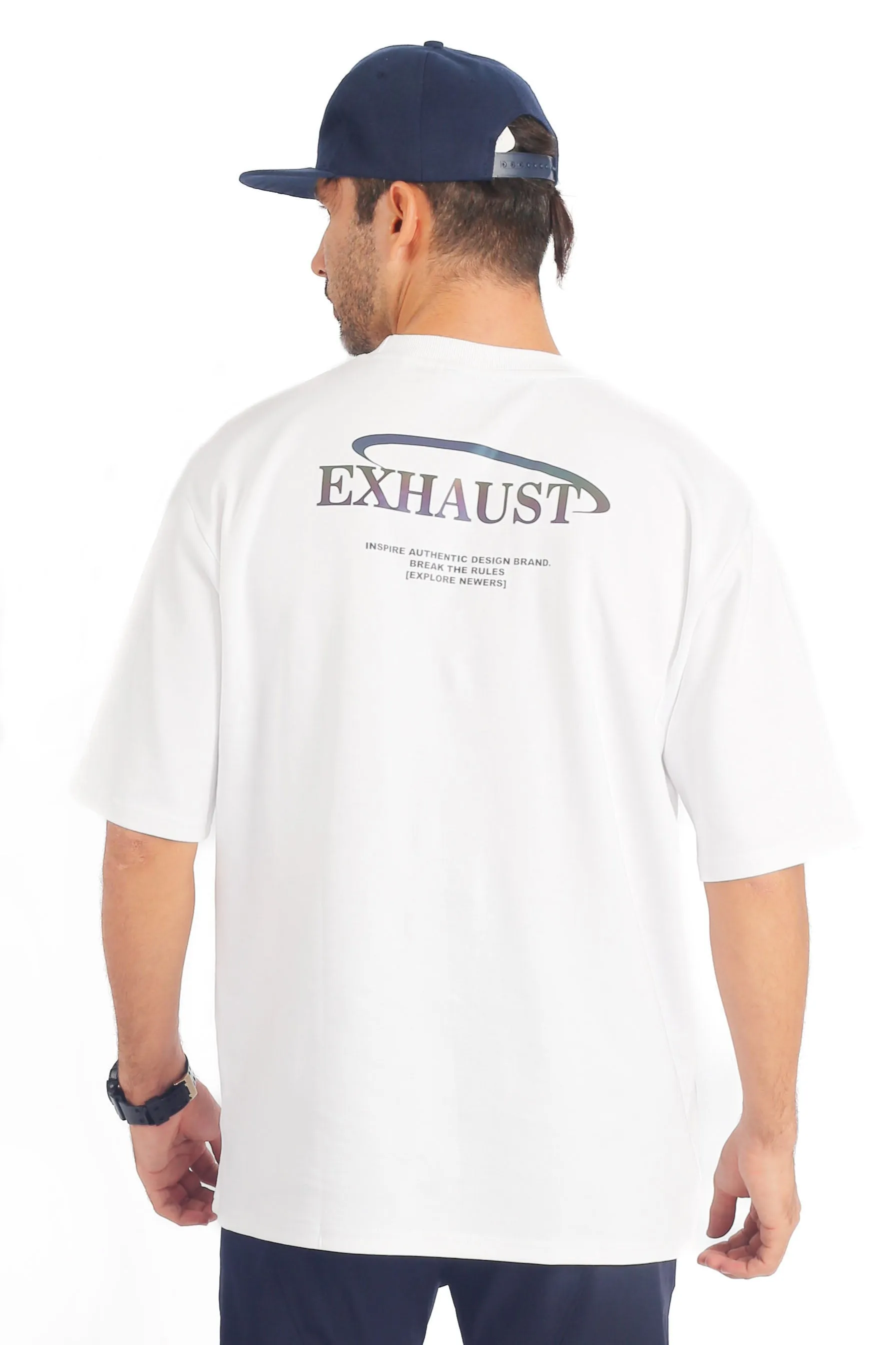 EXHAUST ROUND NECK T SHIRT [OVERSIZE] 1665